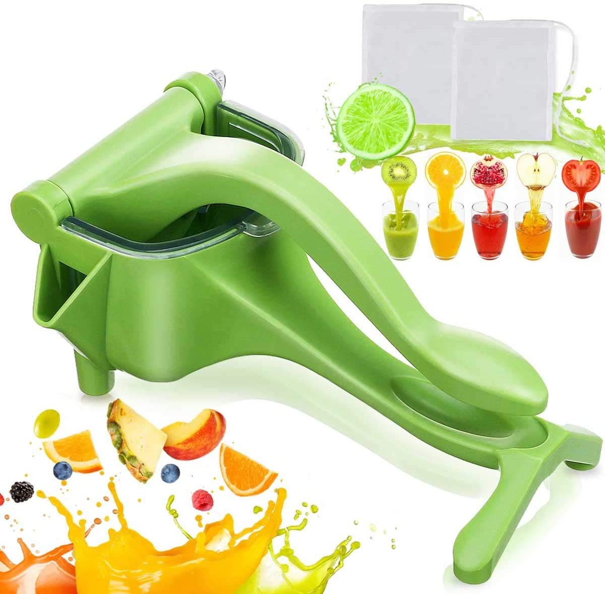 Kolorfish Manual Plastic Fruit Juicer, Hand Press Lemon Squeezer Hand Juicer Citrus Press Juicer Fruit Extractor Tool For Orange