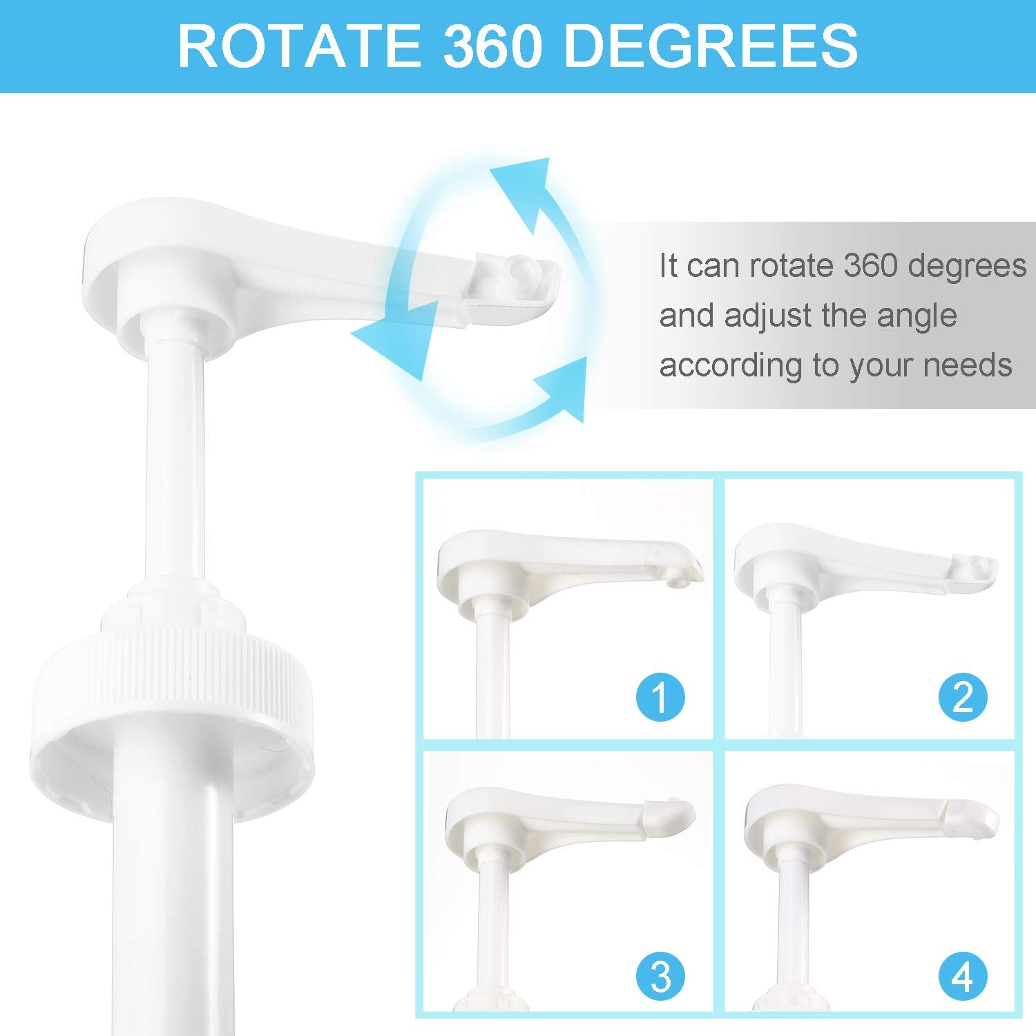 5/8/12 Pcs Plastic Pump Dispenser For Most 1 Gallon (128 Ounce) Containers, 38/400, For 38 Mm Neck Finish Soap/Shampoo/Condition