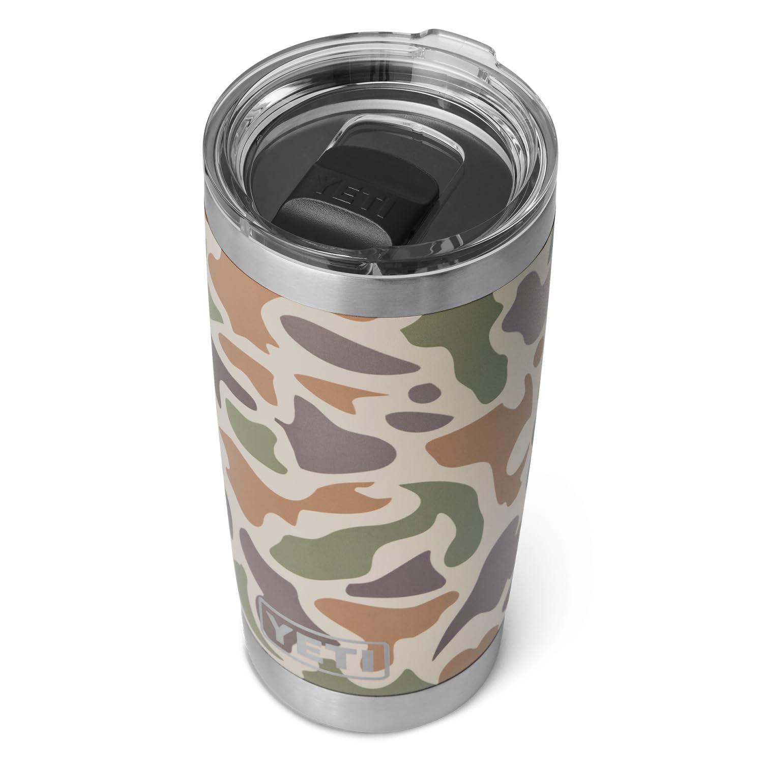 Yeti Rambler 20 Oz Tumbler, Stainless Steel, Vacuum Insulated With Magslider Lid, Tan Camo