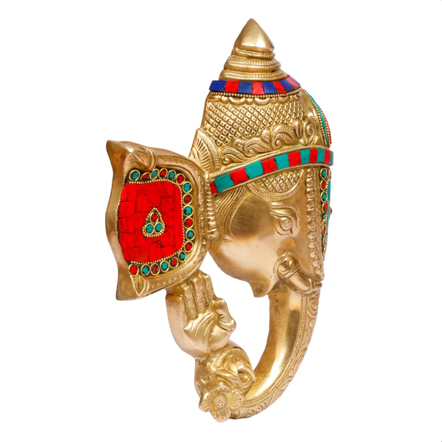 Artvarko Brass Ganesh Bhagwan Wall Hanging Idol Ganesha Statue Ganpati Murti For Home Entrance Dcor Diwali Gift Ganesha With Lar