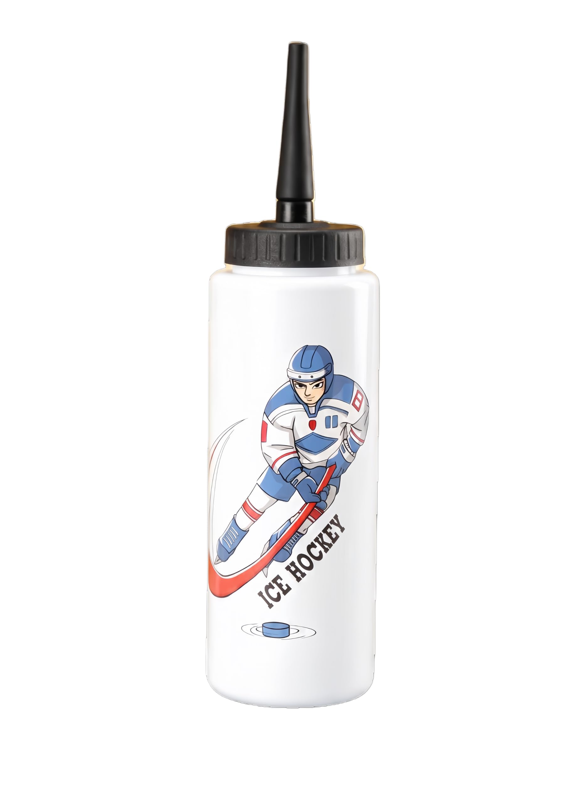 CLA JLT Squeeze Water Bottle 34 oz Long Straw for Sports Hockey Lacrosse
