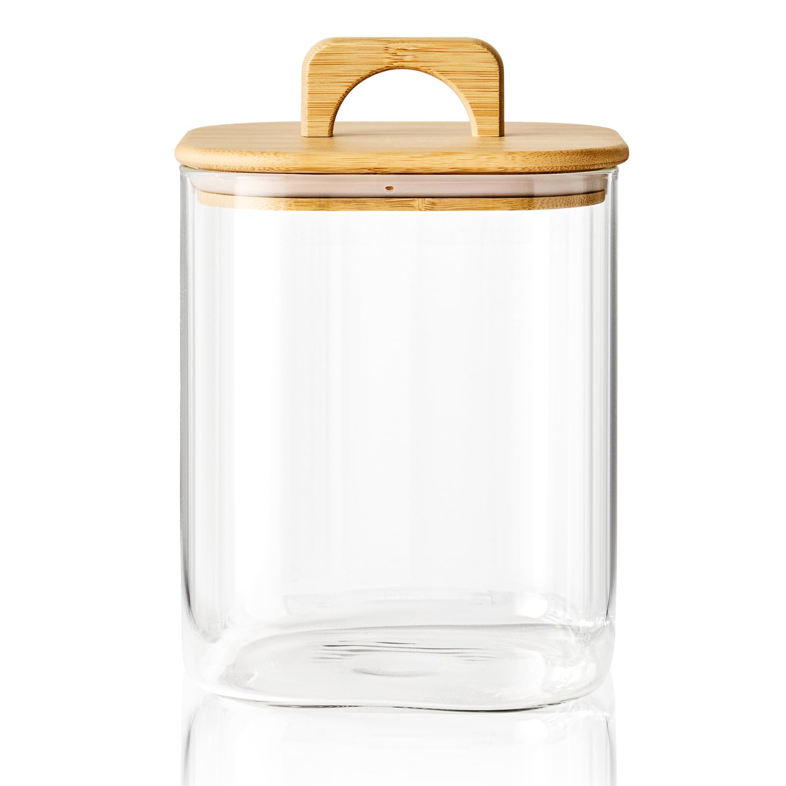 Sweejar 3 qt Glass Jars for Laundry Room Organization, 96 oz Laundry Pods Container, Glass Food Storage Jars with Airtight Lid, 