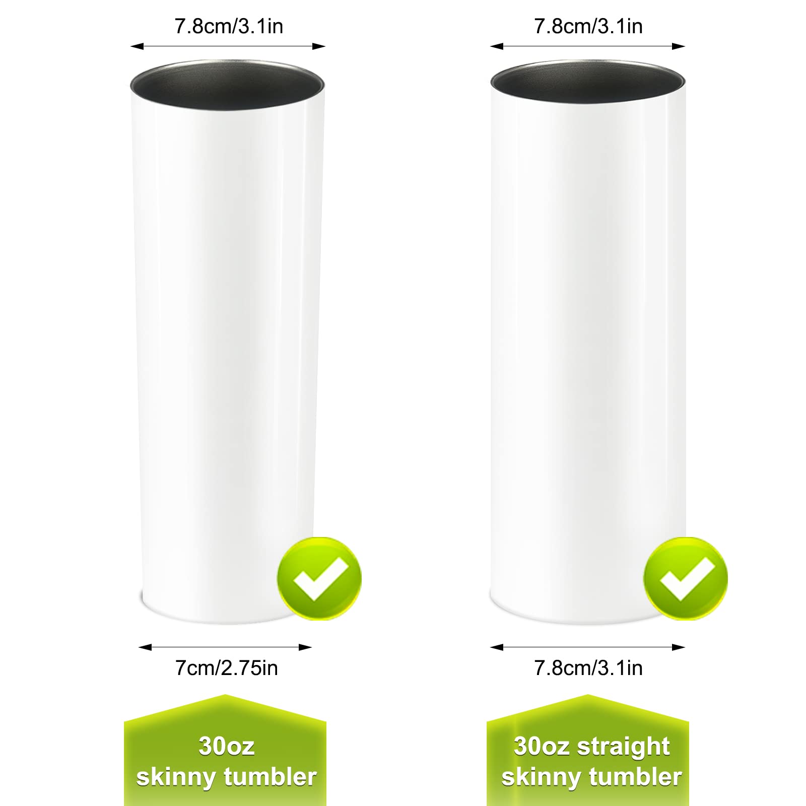 Xccme 30Oz Skinny Tumbler Replacement Lids 2 Pack,Spill Proof Splash Resistant Silicone Sliding Covers,Straw Friendly, Bpa Free
