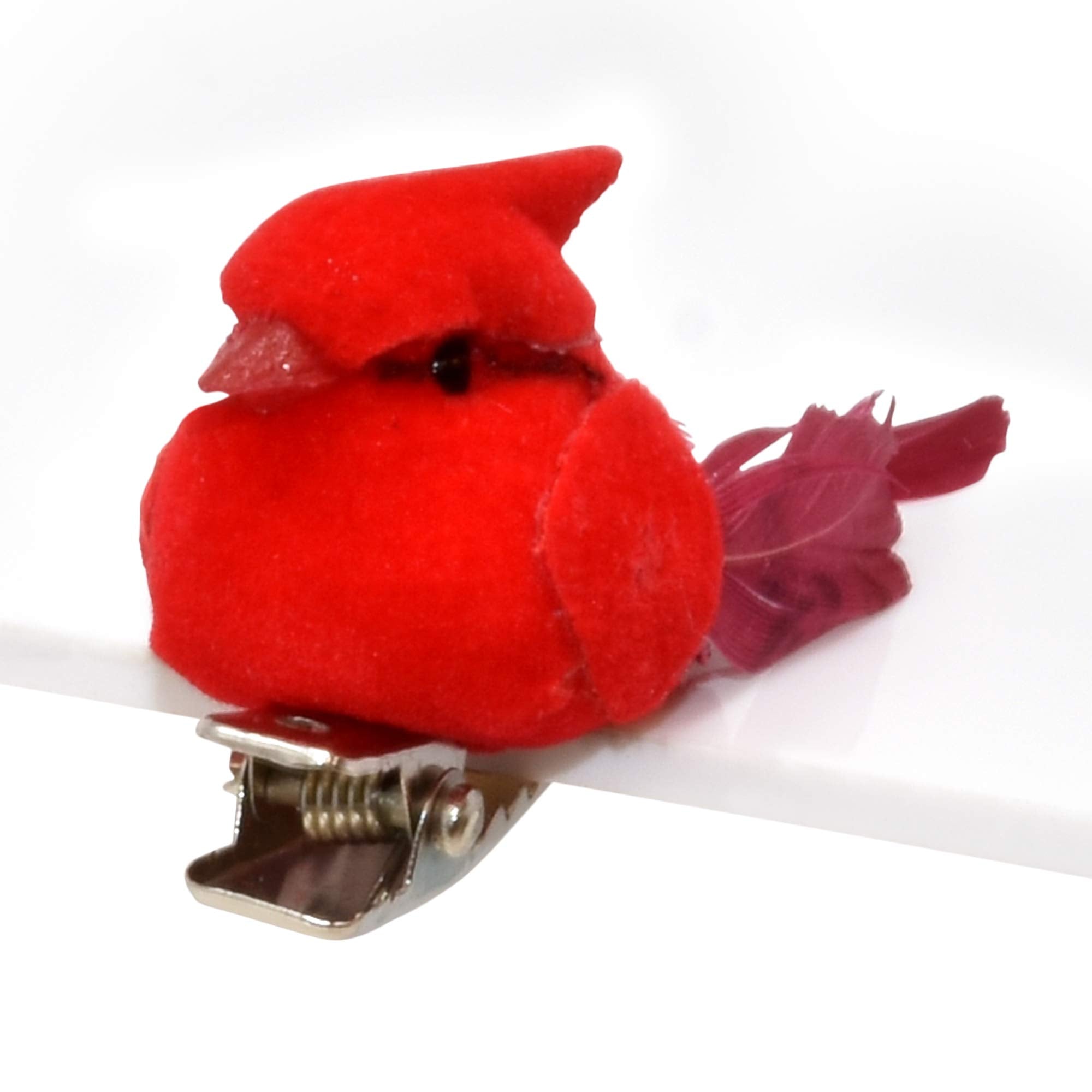 Gift Boutique - Christmas Mini Cardinal Clip on Tree Ornaments Bird Decorations Set of 30 Approx. 1.5 Inch Long Bright Red Velve