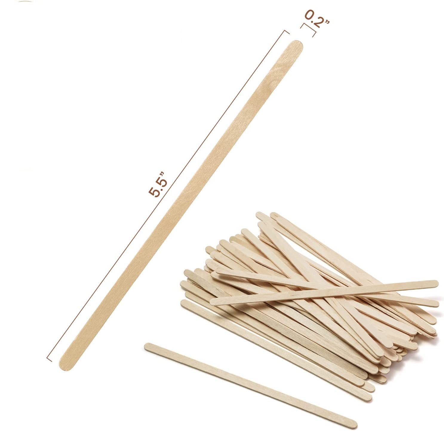 Perfectware Wooden Coffee Stirrers. 5.5 Inches In Length. Pack Of 100