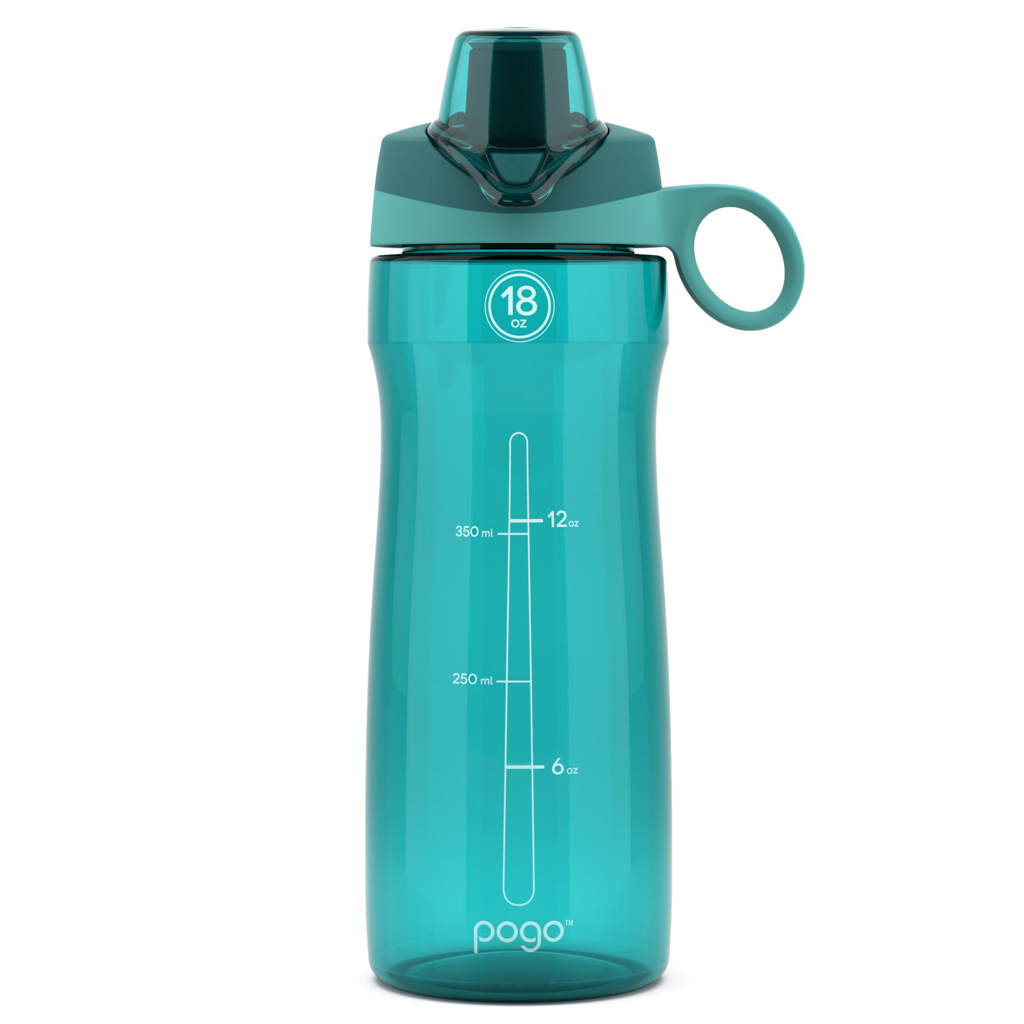 Pogo BPA-Free Tritan Plastic Water Bottle with Chug Lid 18 Oz  Teal