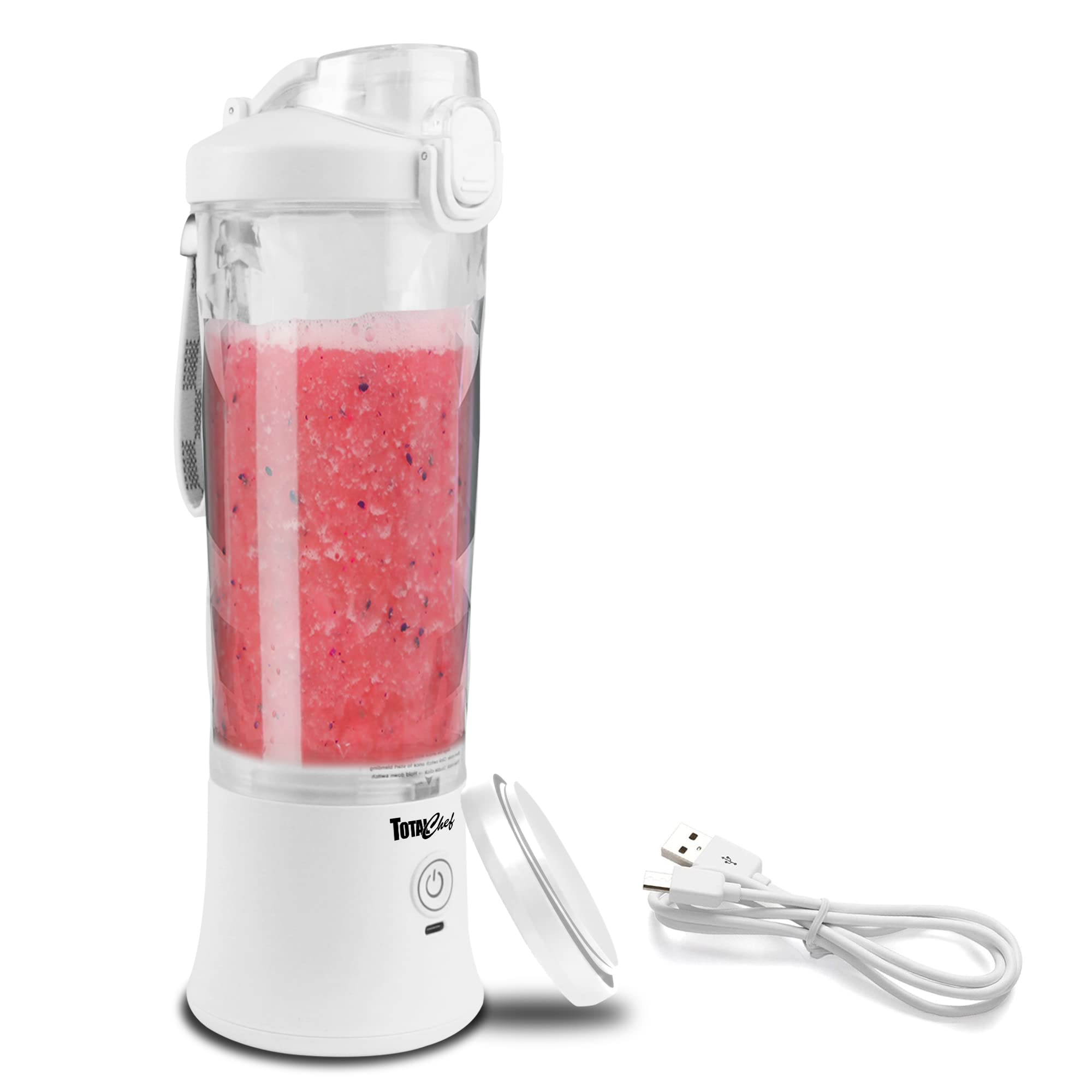 Total Chef Portable Blender, 20 Oz (600 Ml) Cordless Personal Blender For Smoothies And Shakes, Type-C Usb Rechargeable Mini Ble
