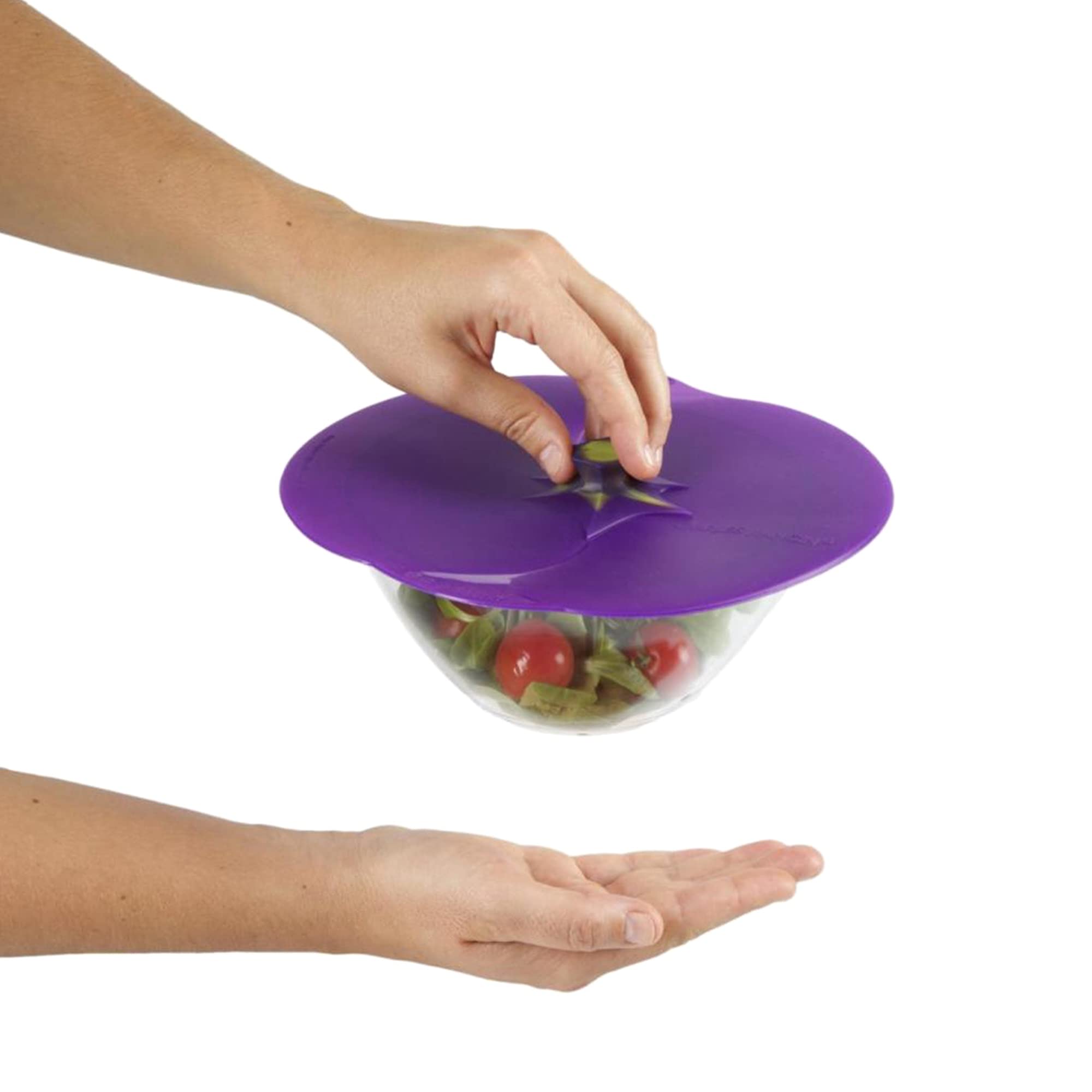Charles Viancin - Eggplant Silicone Lid For Food Storage And Cooking - 8''/20Cm - Airtight Seal On Any Smooth Rim Surface - Bpa-
