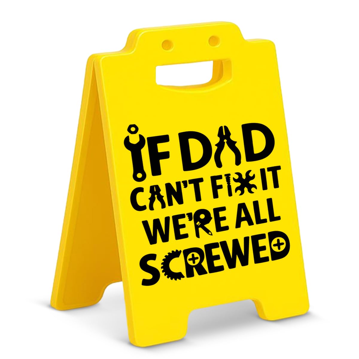 Funny Dad Gifts from Daughter Son - Fathers Day Birthday Gifts for Daddy Father - If Dad Cant Fix Were All Screwed Funny Sign 