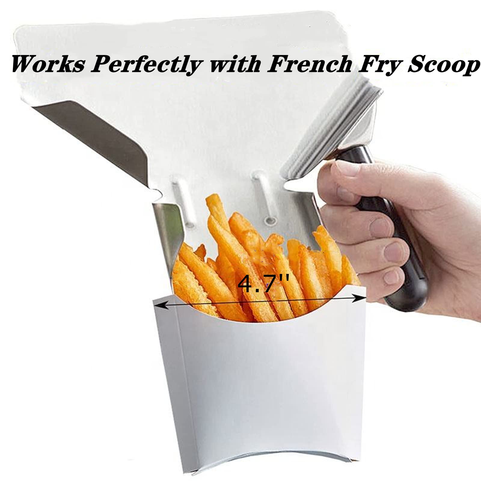 Lyellfe 250 Pack French Fry Holder, Disposable To Go French Fry Container Box, 4 Oz Stackable White Kraft Paper Charcuterie Cups