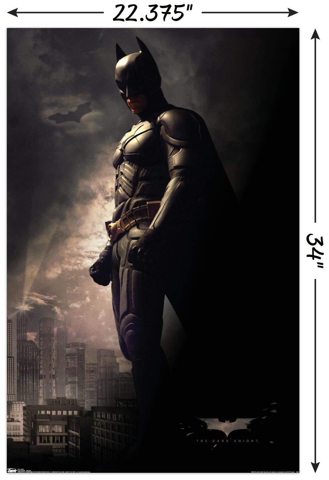 Trends International Dc Comics Movie - The Dark Knight - Batman In The Shadows Wall Poster, 22.375'' X 34'', Unframed Version