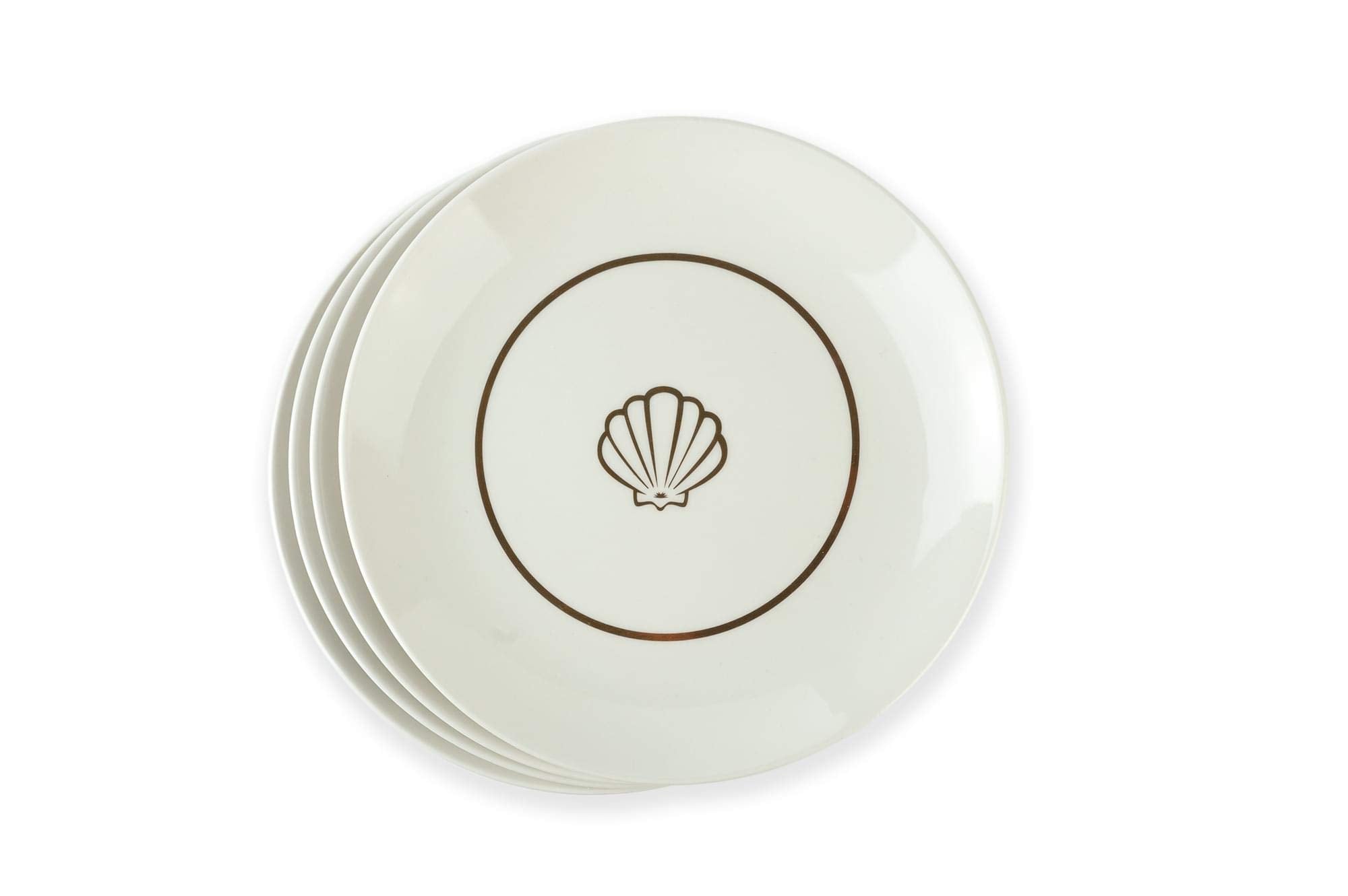Disney The Little Mermaid Scallop Porcelain 7'' Salad / Dessert Plate | Set Of 4