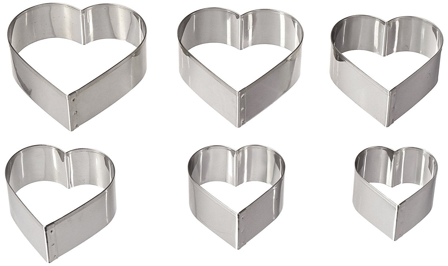 Ateco Snowflake Cutter, 7804 Heart, 6 Pcs, Stainless Steel