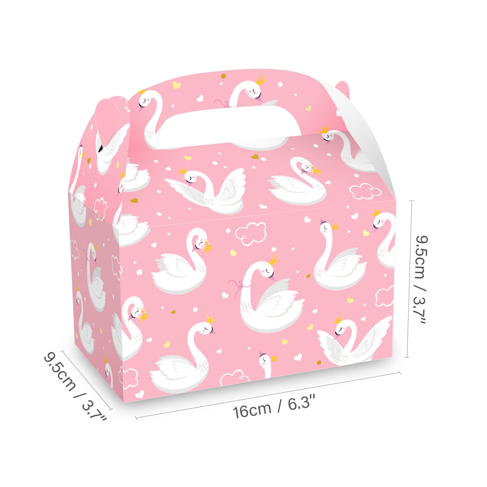 Na 12 Packs Swan Party Favor Treat Boxes Pink Swan Party Favors Box Romantic Love Goodie Gift Boxes For Birthday Party Wedding B