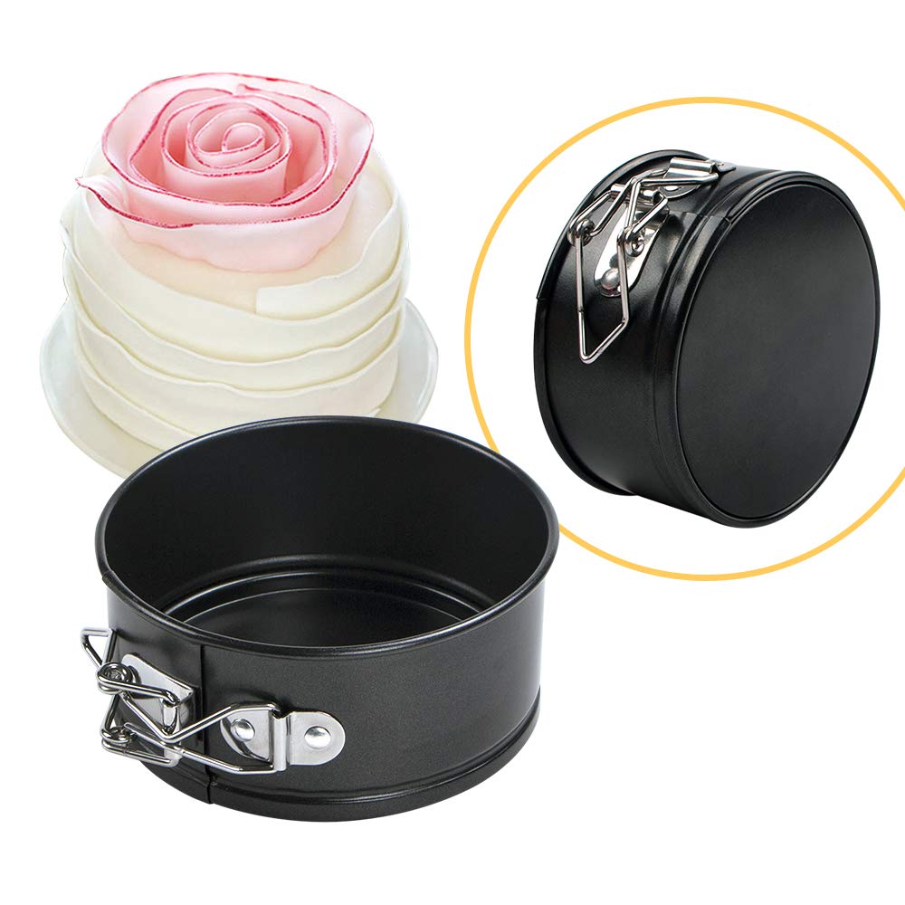 Webake 4.3 Inch Mini Springform Pan Set Of 2 Pieces Cheesecake Pans With Removable Bottom Deep Dish Pans Round Cake Molds Ip Acc