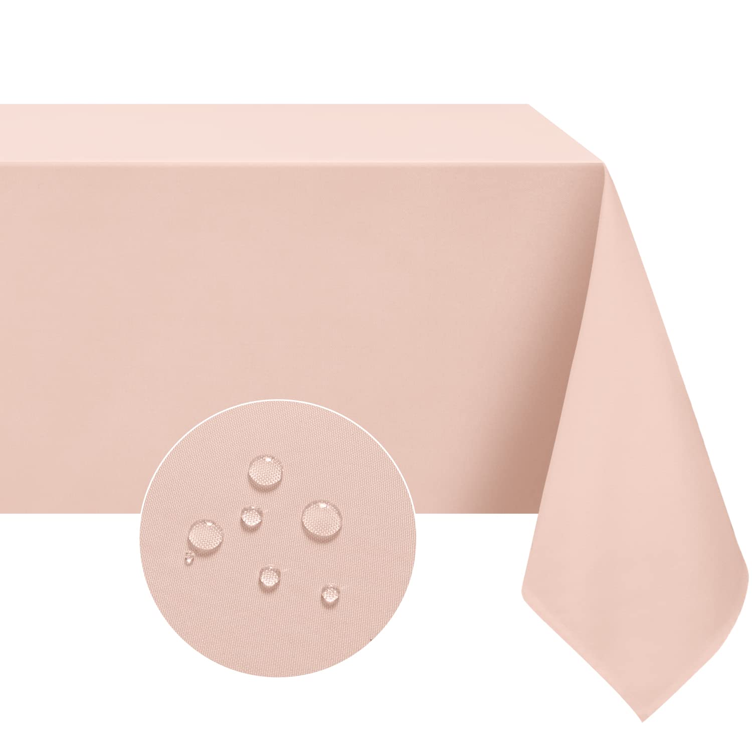 Softalker Rectangle Tablecloth, Waterproof & Stain Resistant Table Cloths Wrinkle Free Fabric Washable 210Gsm Polyester Table Co