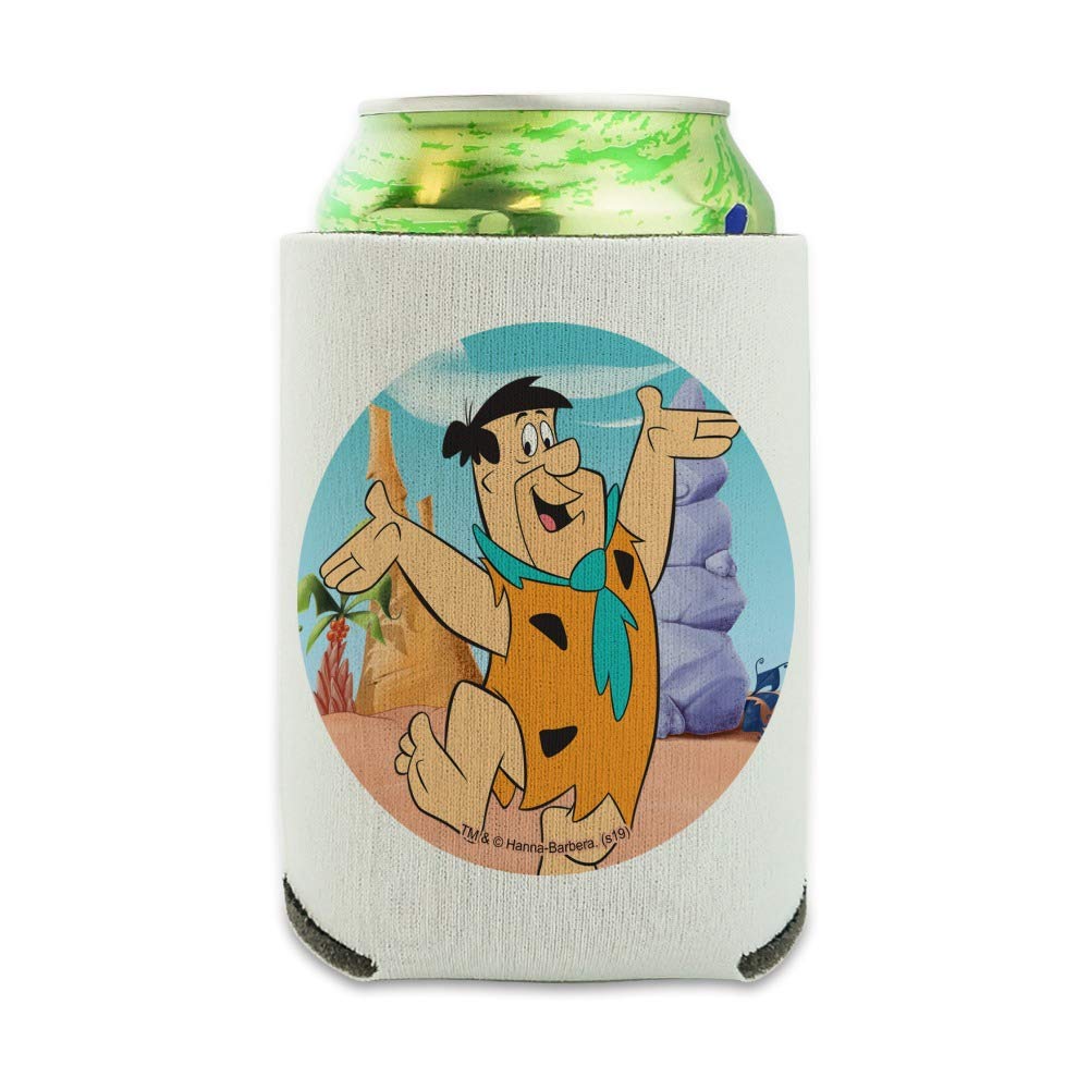 The Flintstones Fred Character Can Cooler - Drink Sleeve Hugger Collapsible Insulator - Beverage Insulated Holder