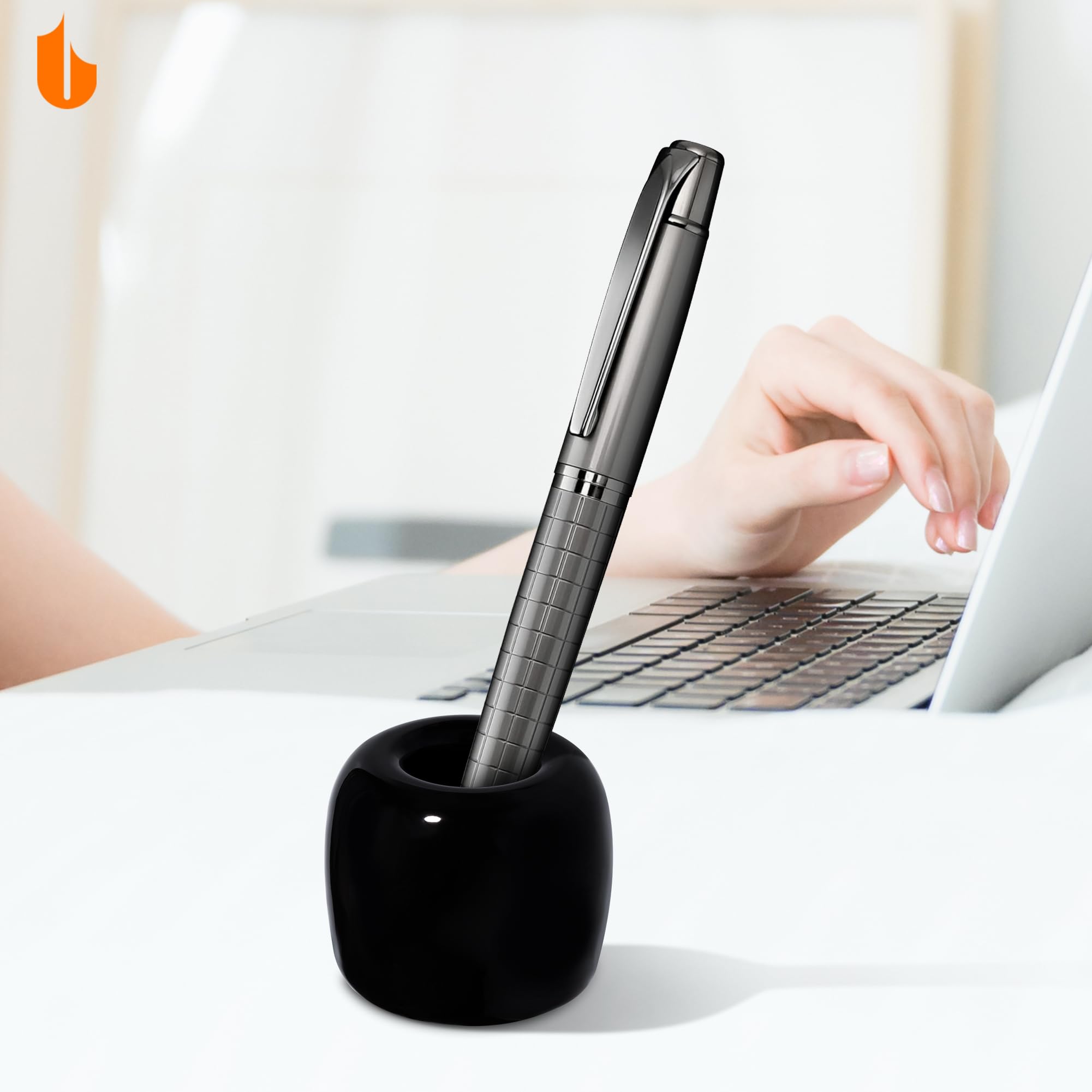 Urbanstrive Ceramic Toothbrush Holders For Bathrooms, Sleek Tooth Brush Holder Toothbrush Stand Tooth Brushing Holder, Portable