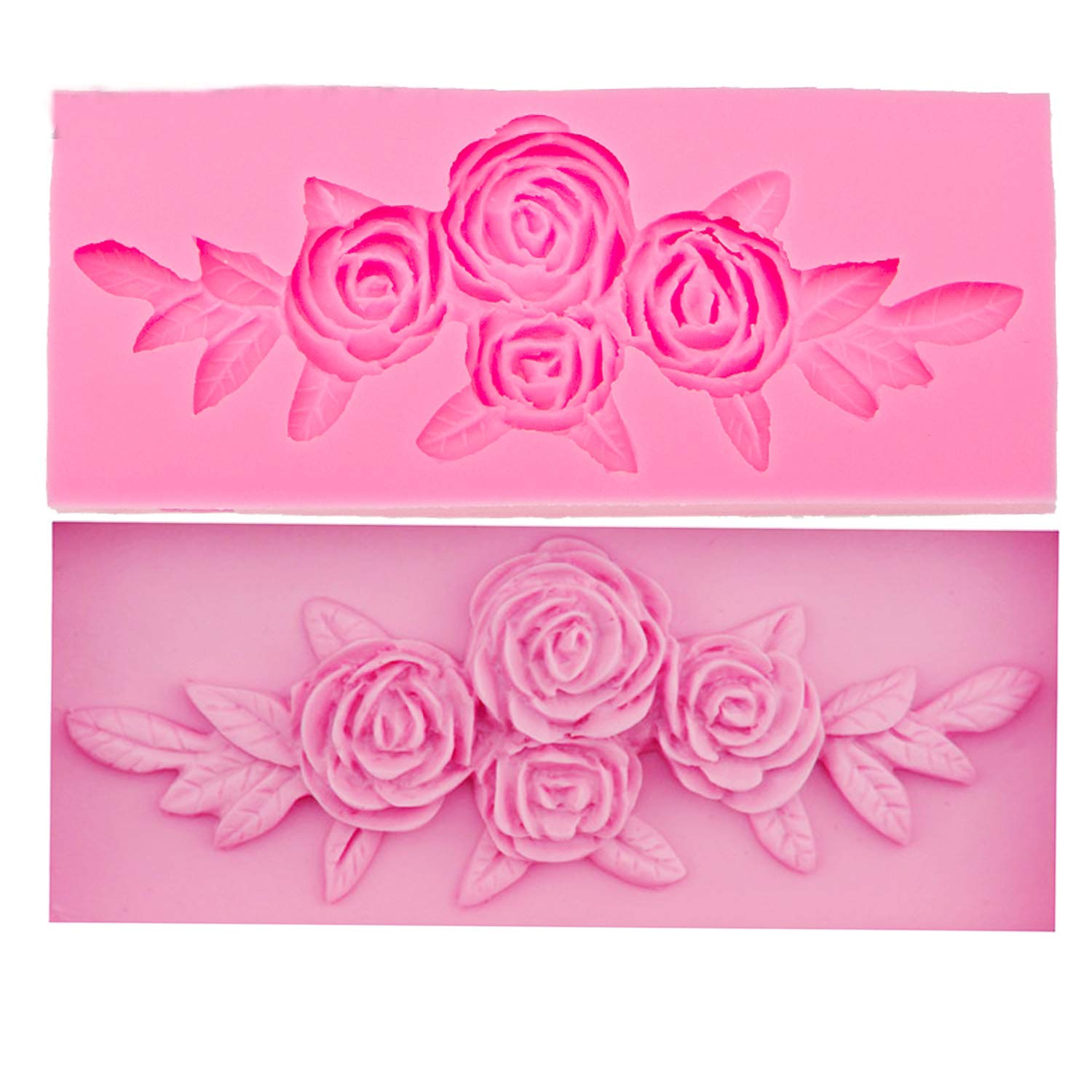 1Pc Cute Lovely Rose Flower Garland Form Silicone Mold For Diy Soap Mould Desserts Cupcake Cake Topper Decoration Ice Cube Candy