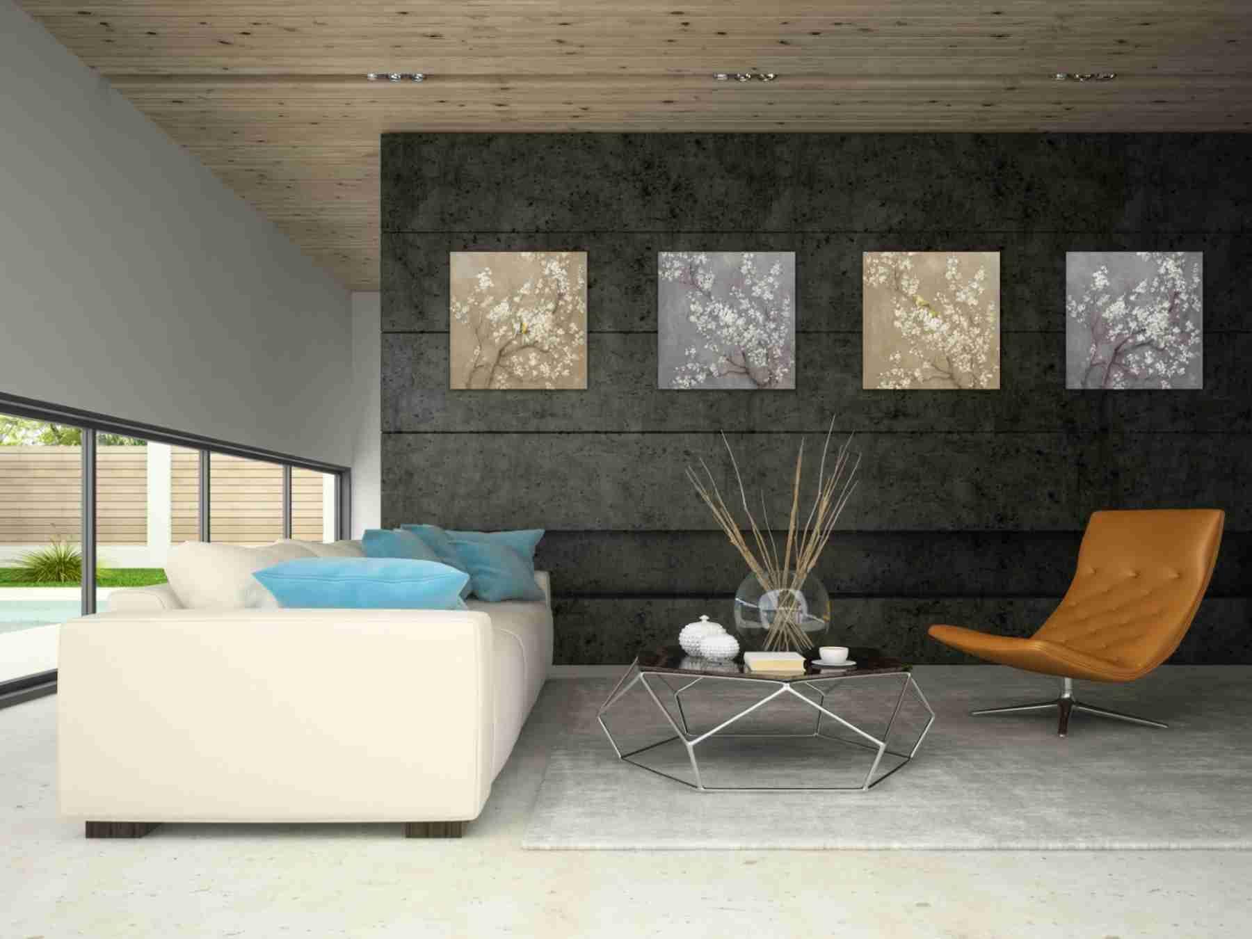 Epic Graffiti 'White Cherry Blossom Ii Neutral' By Danhui Nai, Canvas Wall Art, 18X18