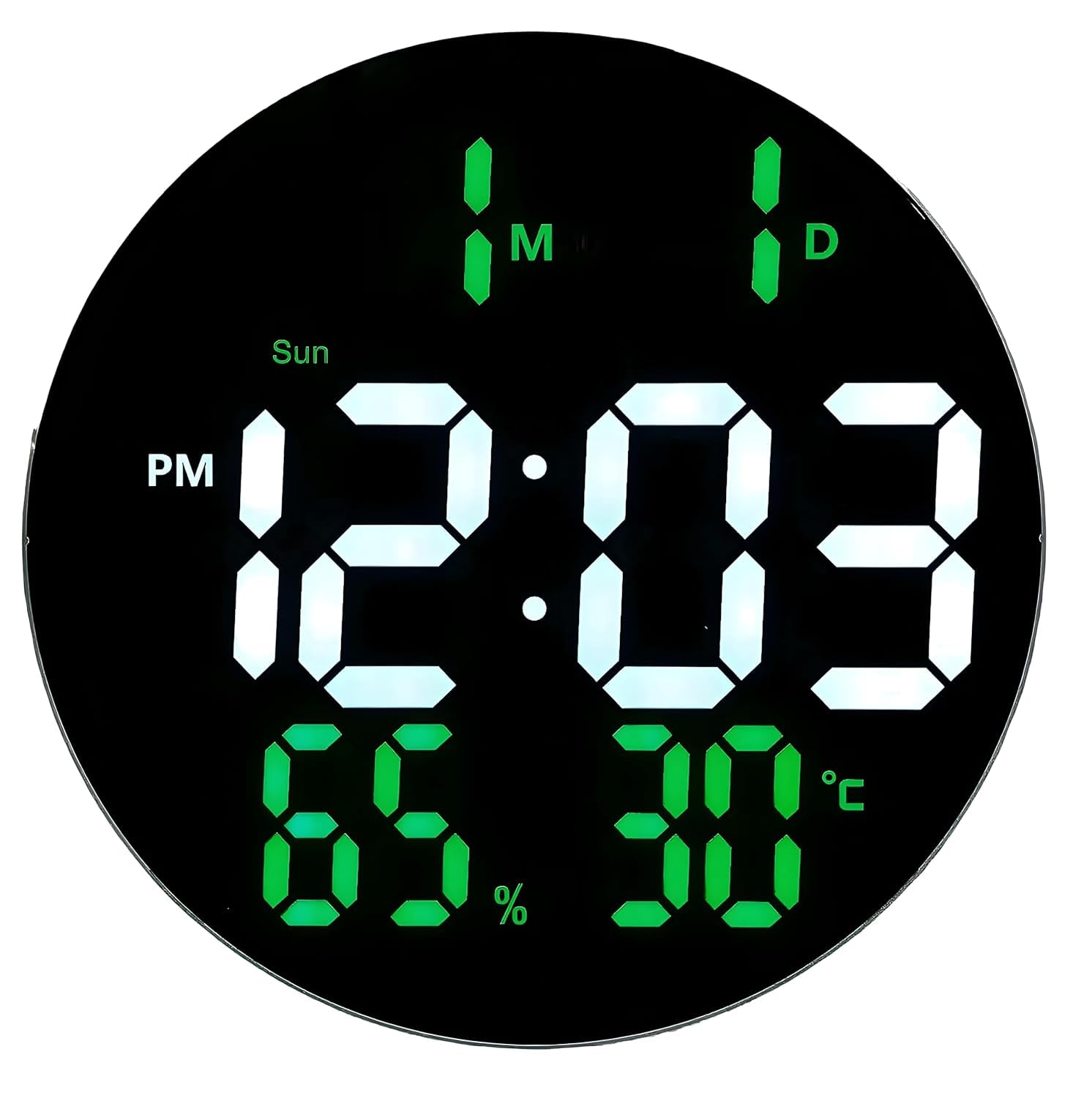 Amazon Brand - Umi 10 Plastic Digital Wall Clock With Remote Control & Alarm For Home Dcor Office 12/24 Hours Temperature Humidi