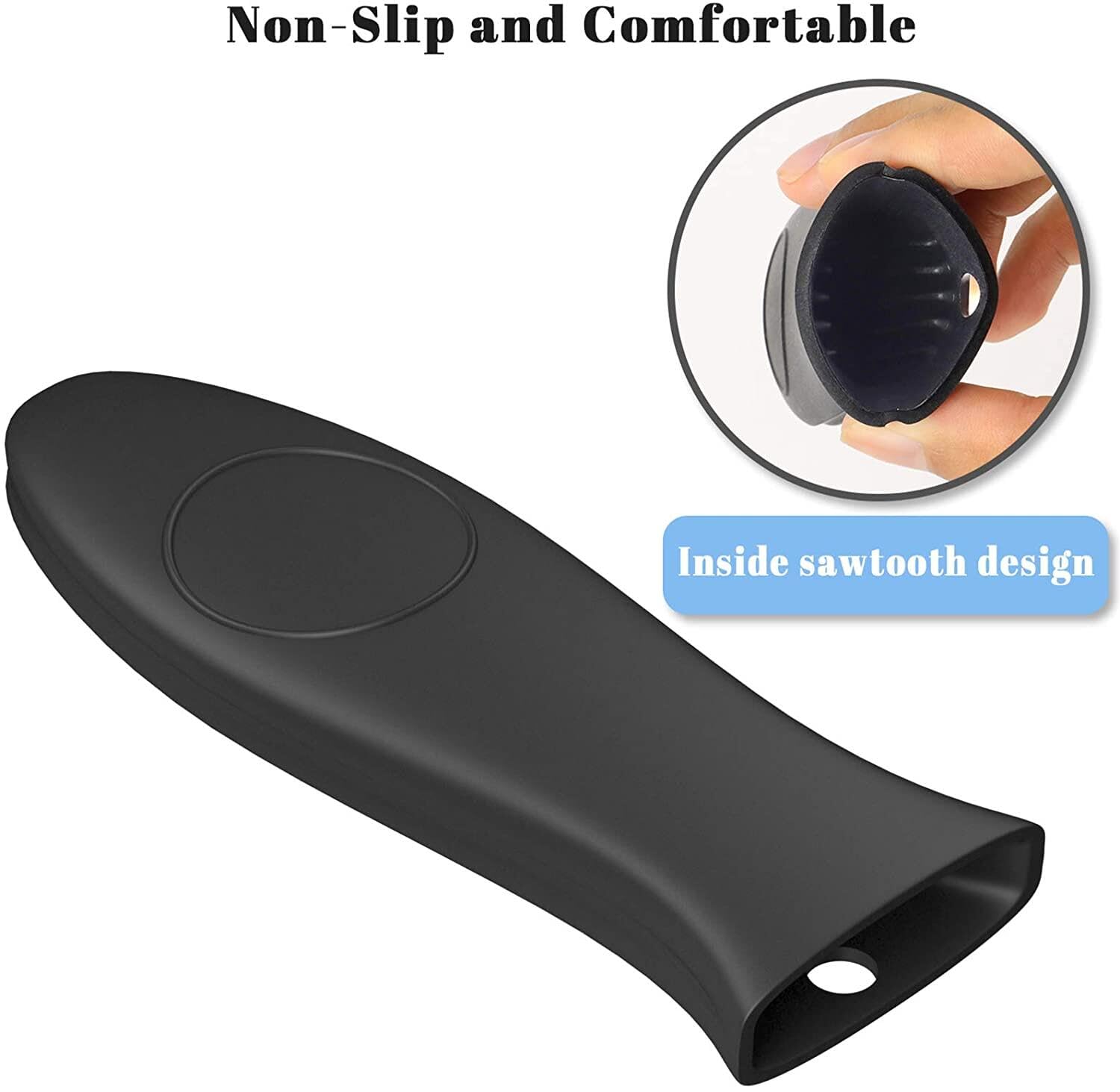 4 Pack Silicone Hot Skillet Handle Holder And Pot Holders Cover Sleeve, Heat Resistant Cast Iron Potholder Protectors Grip, Anti