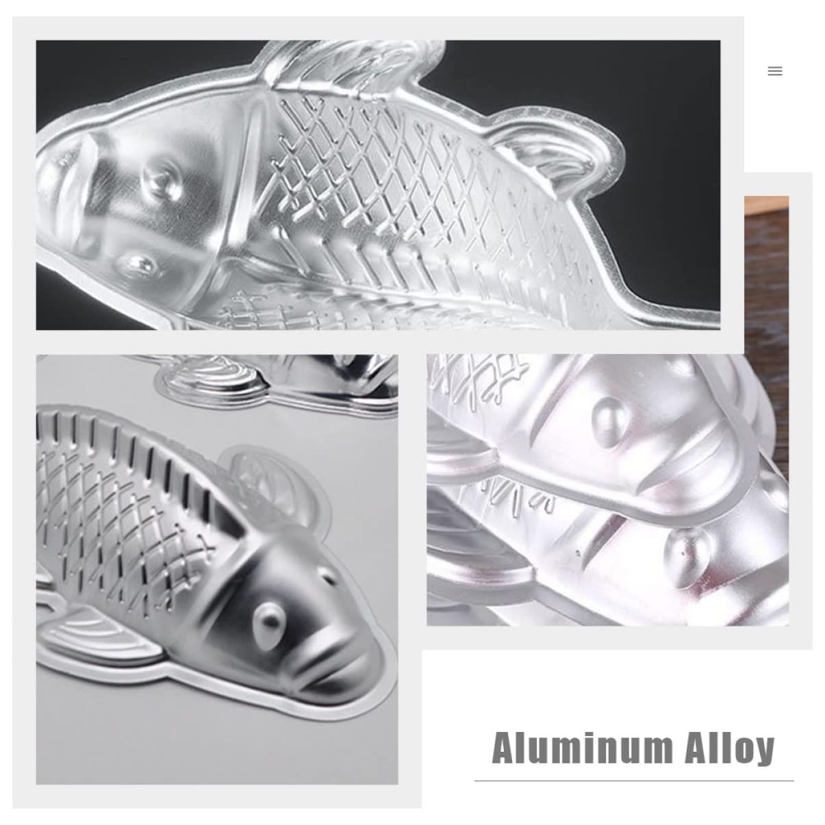 Alipis Steamed Bakeware Birthday Mould Dessert Pan Baking Diy Tin Easter Fondant Carp Alloy Shape Favor Taiyaki Aluminum Wedding