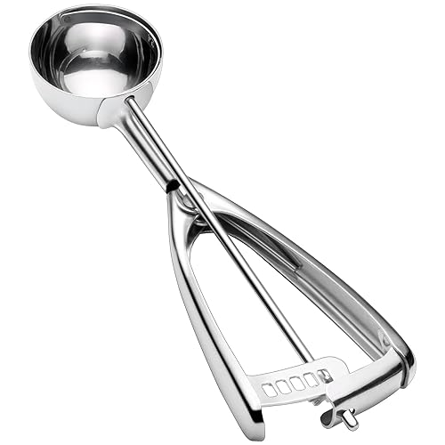 Medium Cookie Scoop For Baking, 2.8 Tablespoons/ 42 Ml/ 1.4 Oz Ball Cookie Dough Scoop - Spring-Loaded Ice Cream Scoop 18/8 Stai