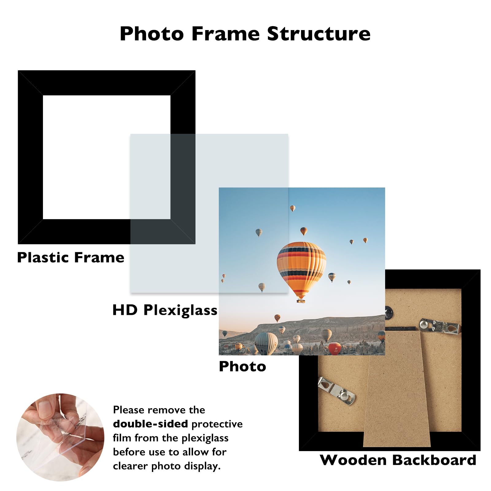 JCJMY 19.25x26.75 Puzzles Frame Set of 2, Display 18x24 with Mat or 19.25 x 26.75 without, Wall Hanging 19.25 by 26.75 Picture F