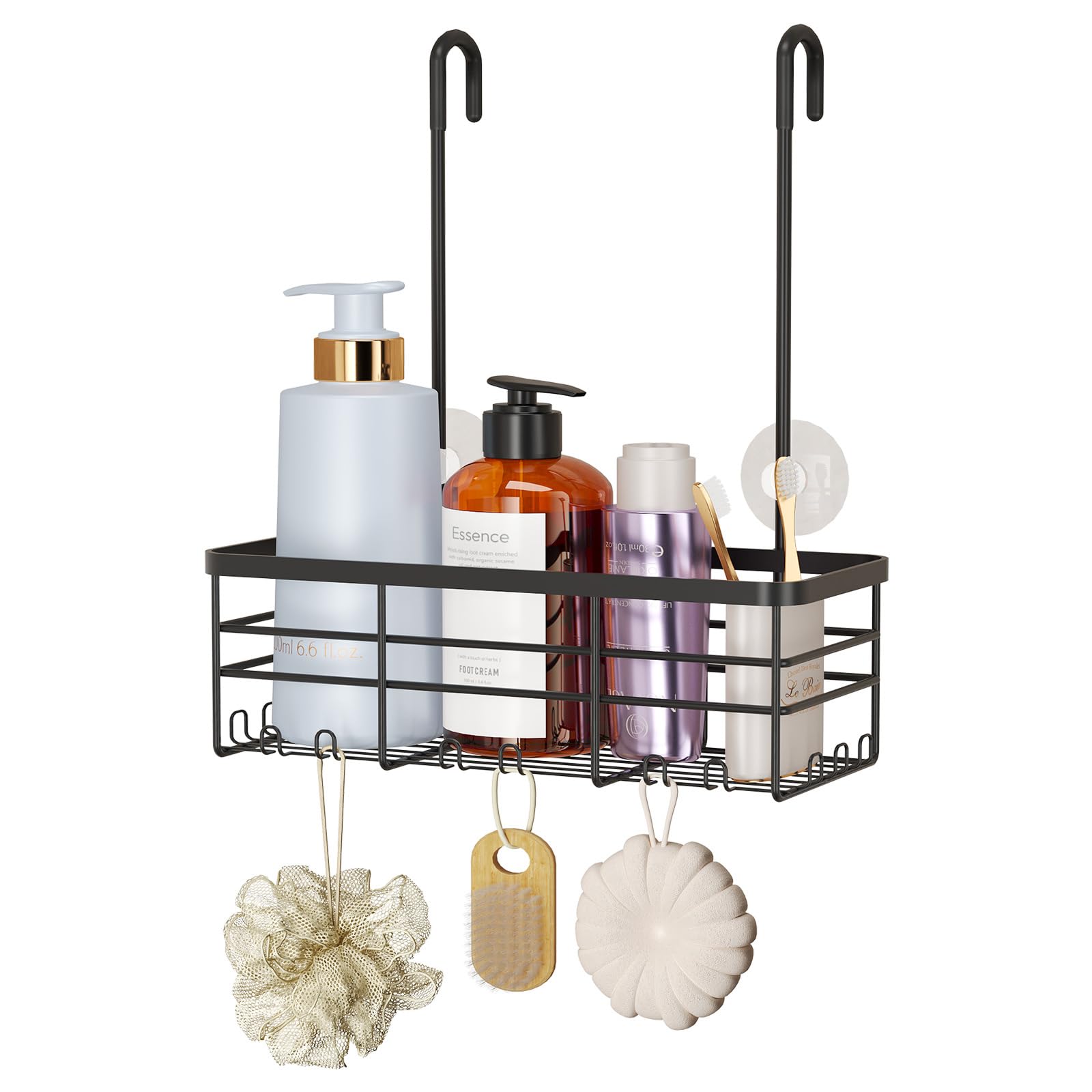 HapiRm Hanging Shower Caddy Organizer - No Drilling Shower Organizer with Hooks, Rustproof & Waterproof 304 Stainless Steel Bath