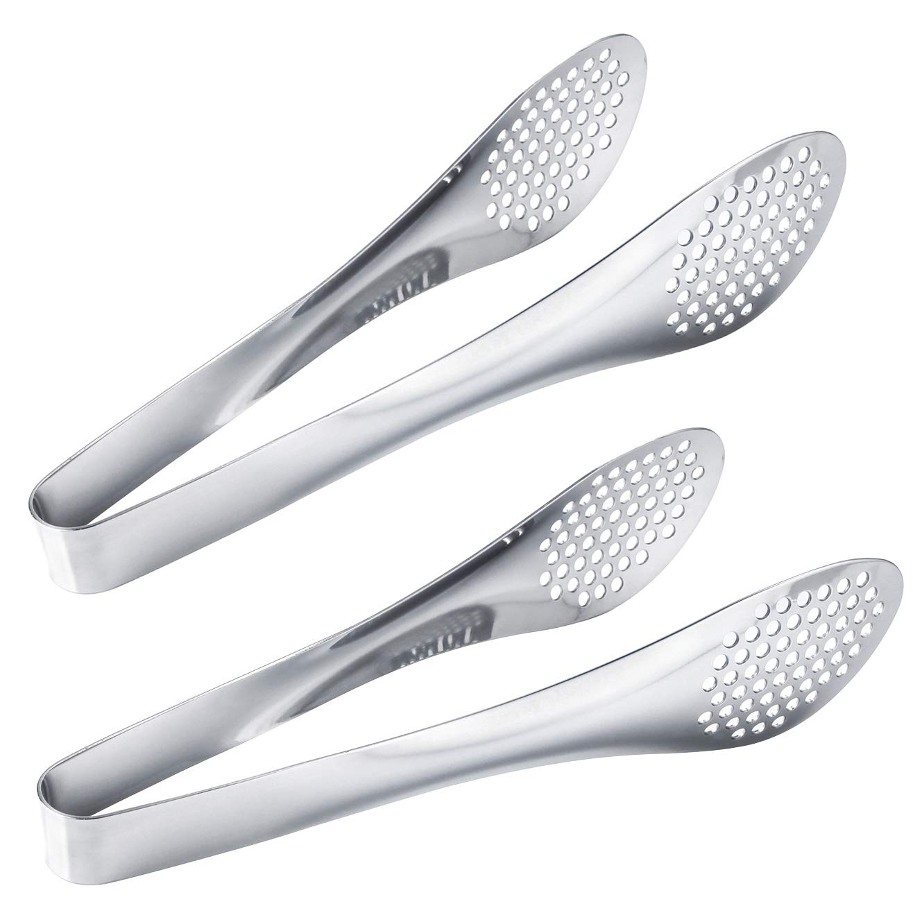 Msy Bigsunny 9 Inch Buffet Tongs, 2 Pack Stainless Steel Food Serving Tongs