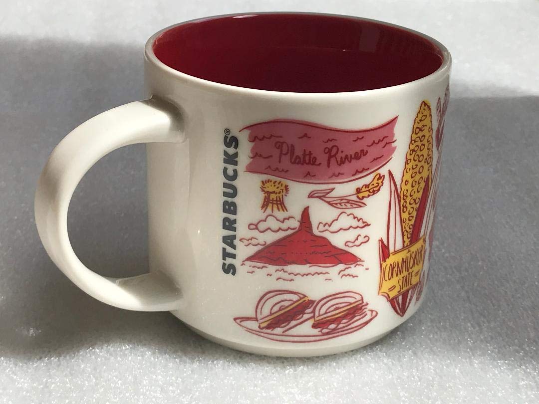 Starbucks Nebraska Been There Series Across The Globe Collection Ceramic Coffee Mug, 14 Fl Oz