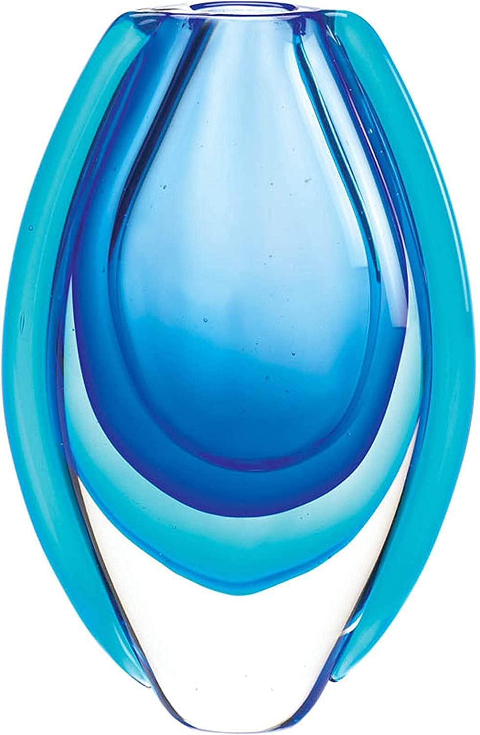 Accent Plus Glass Vase Coffee Table Decor Flower Vase Shelf Decor Kitchen Decor Vase Home Office Living Room Dining Room Shelf D