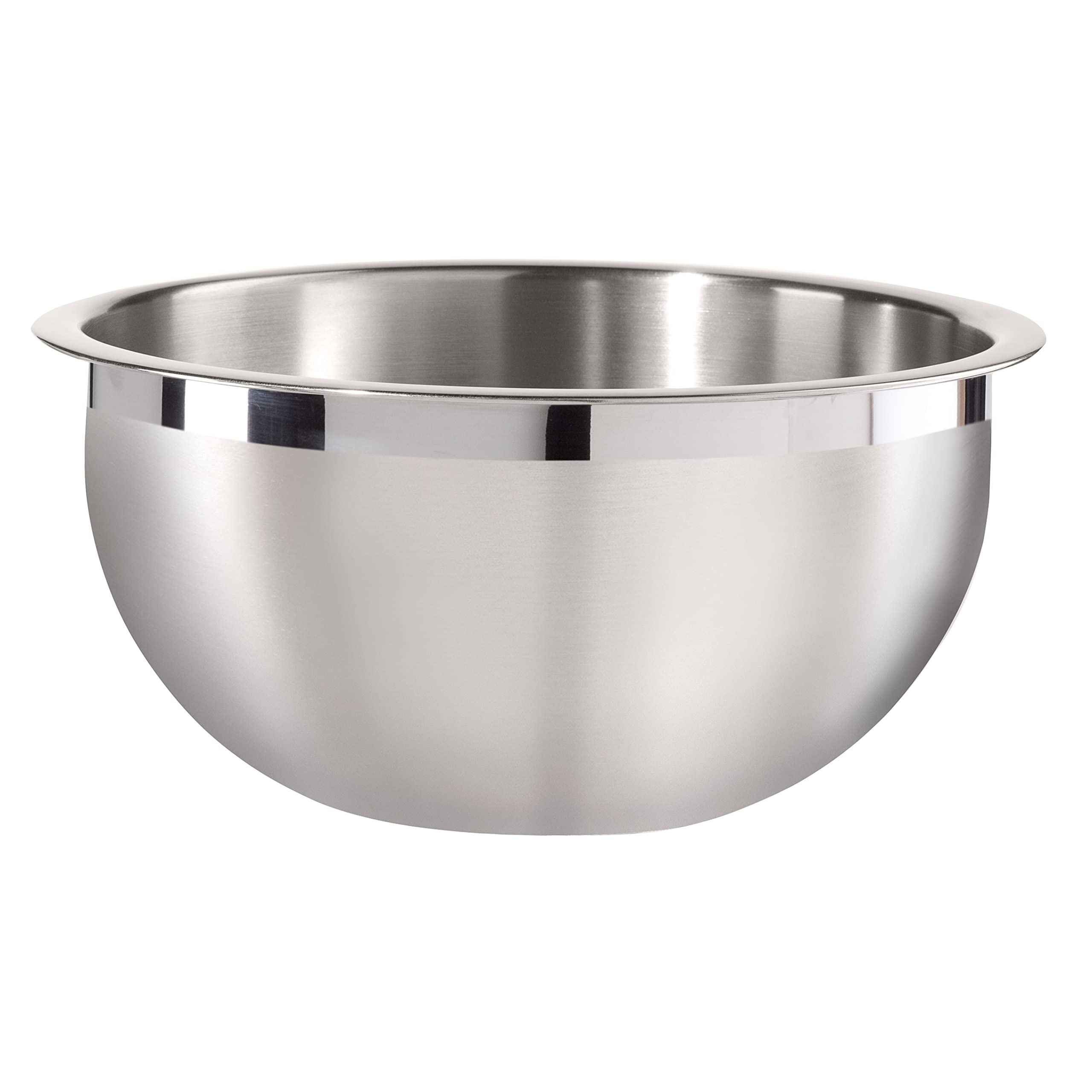 Oggi 8-Quart Two-Tone Stainless Steel Mixing Bowl, Great For Mixing, Making Dough, Dressing Salads, Mixing Eggs, Washing Vegetab