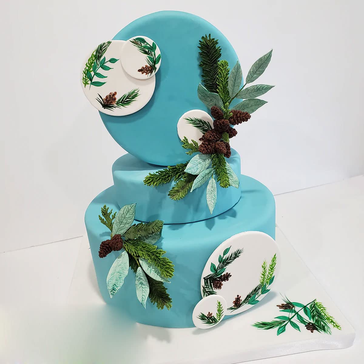 Zhuojie Flower Pro Winter Foliage & Wedding Foliage Silicone Mold Fondant Cake Decorating & Crafts For Wedding Garlands Cakes Ch