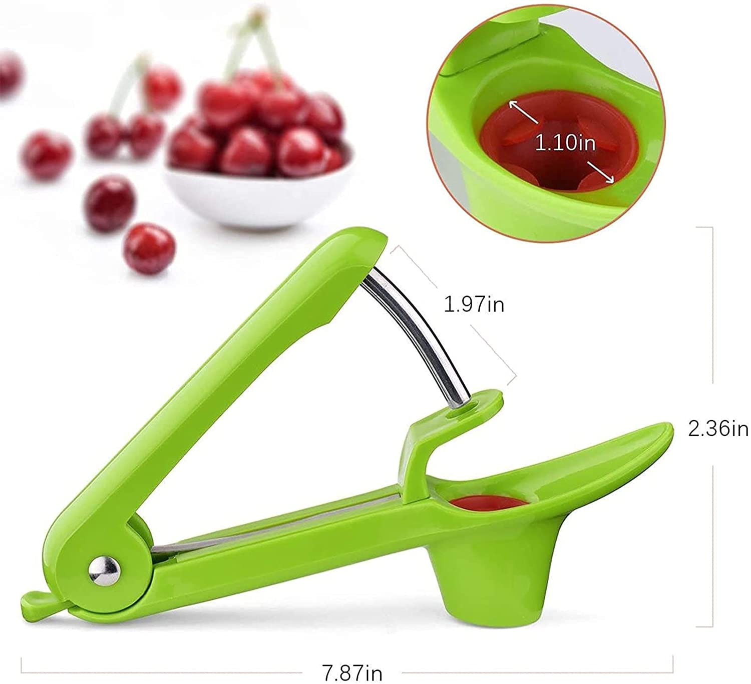Cherry Pitter, Easy Kitchen Tool Cherry Pitter And Olive Pitter-Green