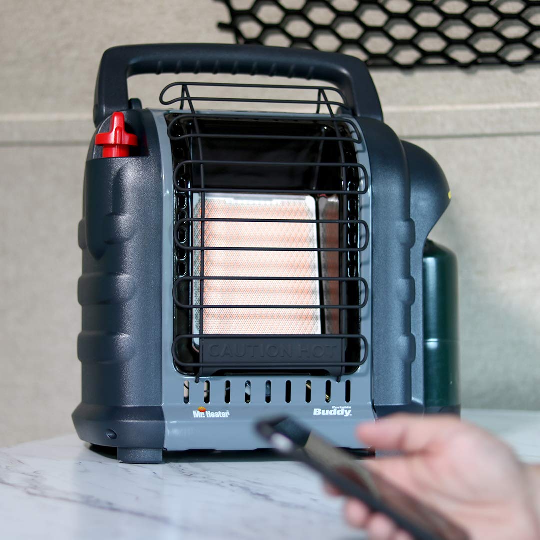 Mr. Heater F232017 MH9BXRV Buddy Grey Indoor-Safe Portable RV Radiant Heater (4 000-9 000-BTU)