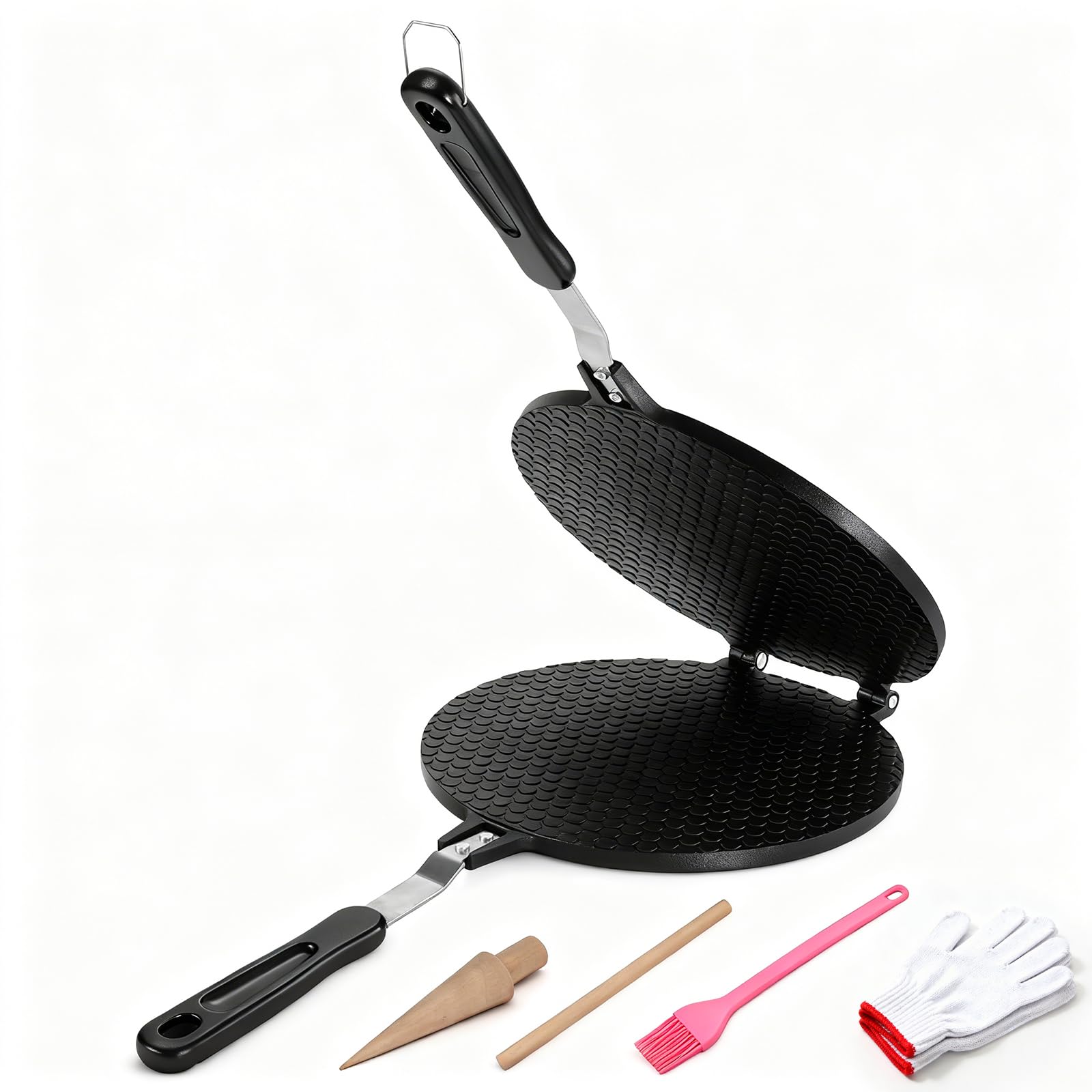 DynaLiving Waffle Cone Maker Ice Cream Bowl Maker, Nonstick 8.7  Plate