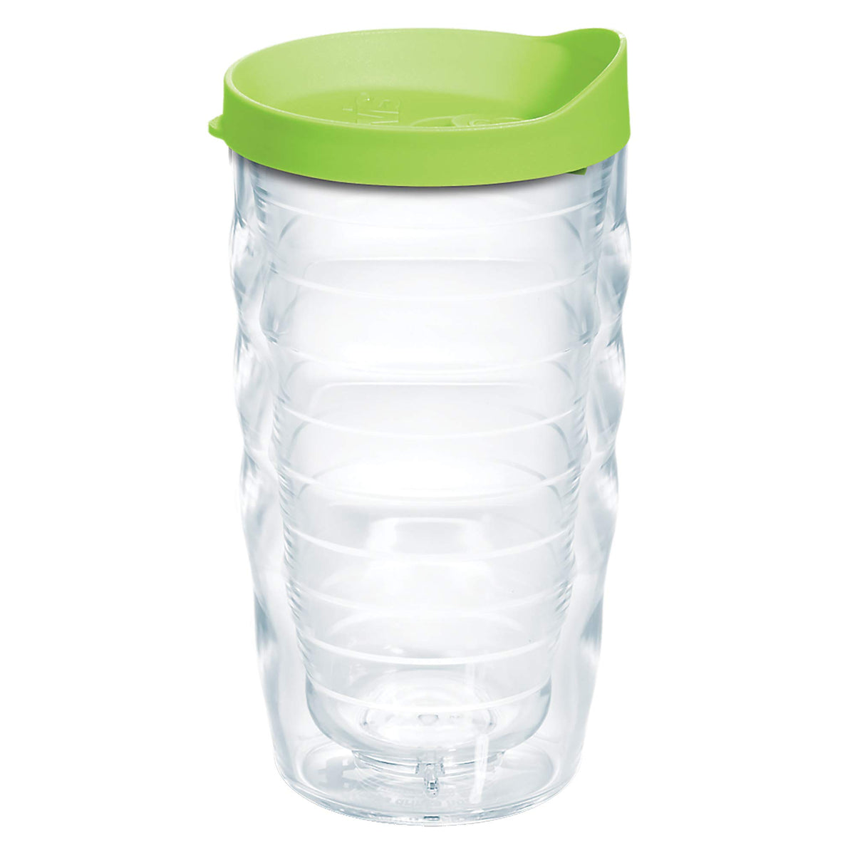Tervis Clear & Colorful Lidded Made In Usa Double Walled Insulated Tumbler Travel Cup Keeps Drinks Cold & Hot, 10Oz Wavy, Lime G