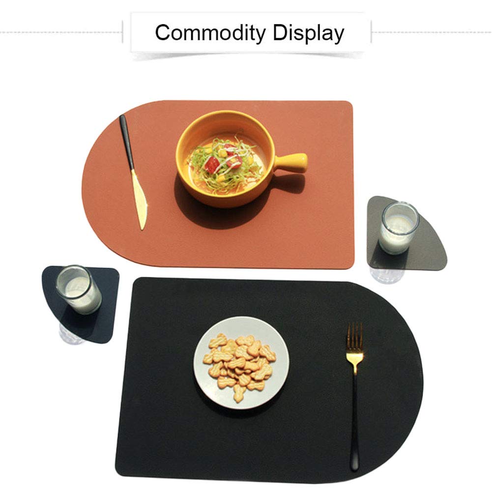 V-Shine Placemats For Dining Table Set Of 4 Washable Leather Placemat Non-Slip Kitchen Heat-Resistant Waterproof Table Place Mat
