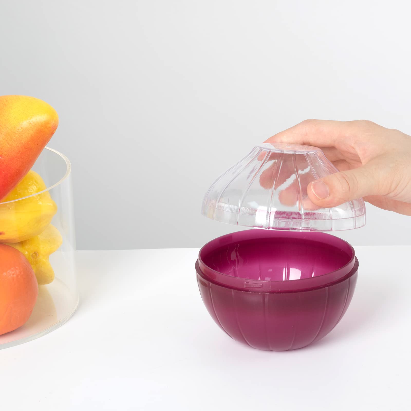 Vegetable And Fruit Storage Containers For Fridge, Bpa Free Fresh Reusable Food Savers, Onion Storage Container ?Garlic Saver?To