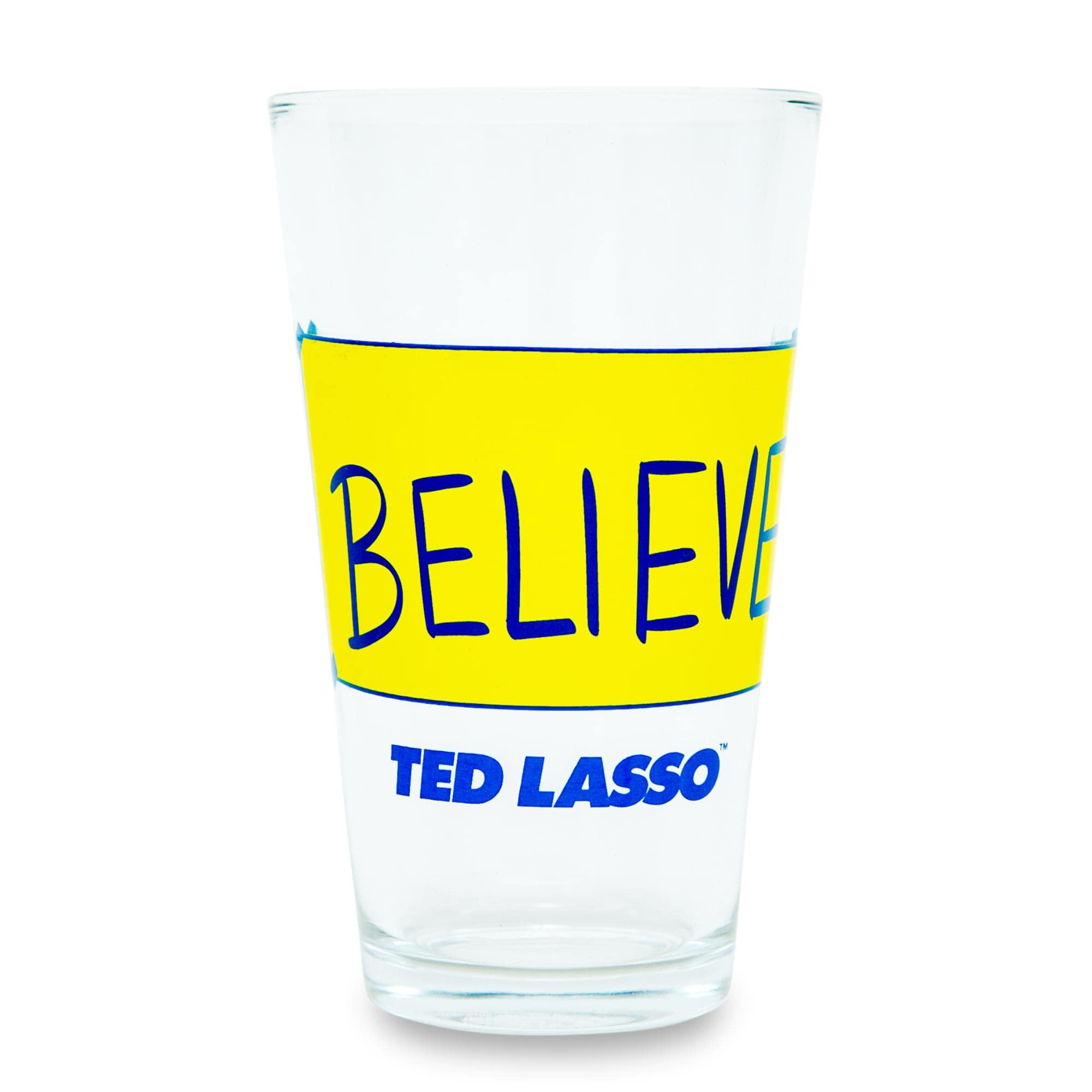 Ted Lasso Believe Pint Glass  Holds 16 Ounces