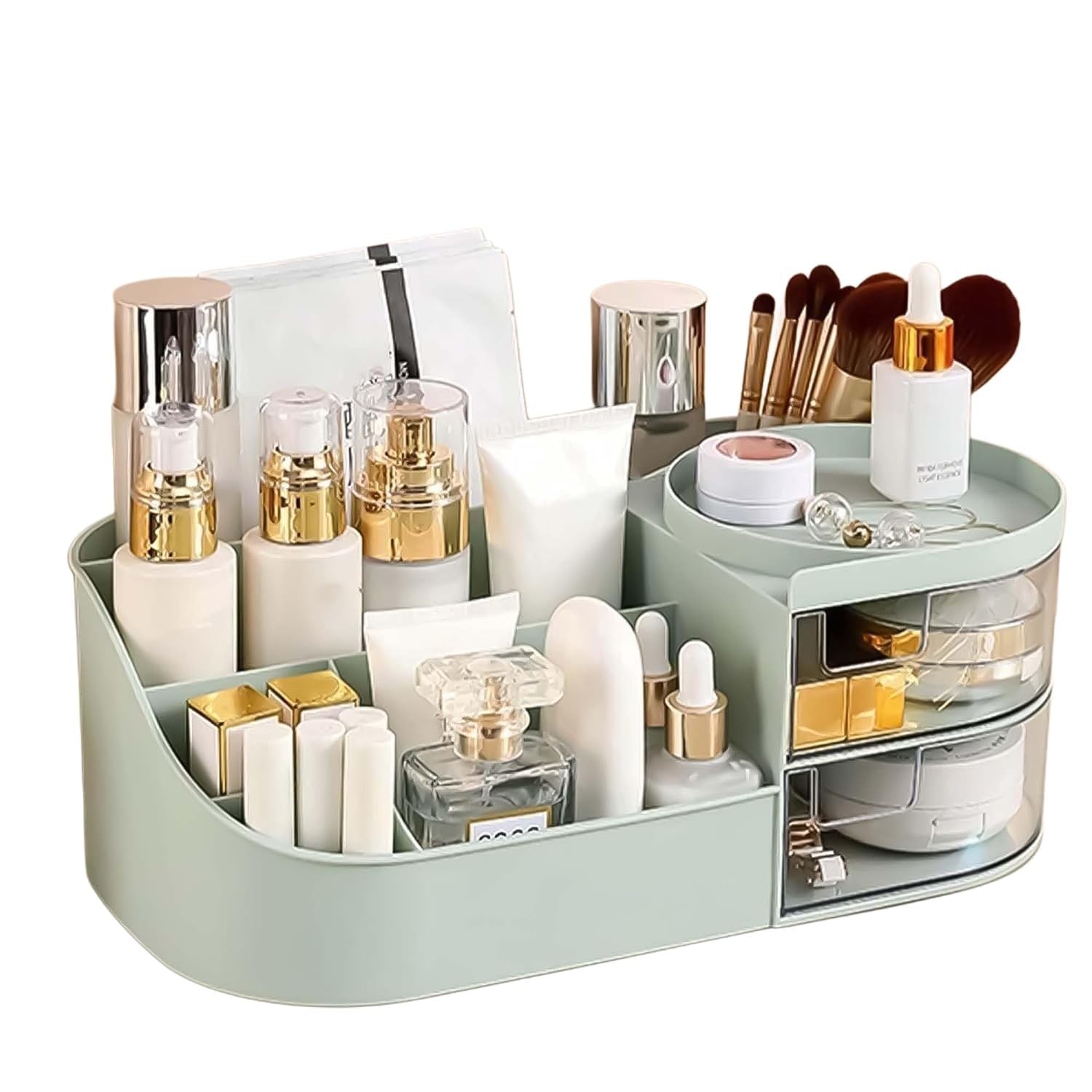 Rewup Plastic Makeup Organizer,Makeup Organizer|Makeup Box For Storage|Make Up, Cosmetics, Skincare Organiser For Women|Elegant 
