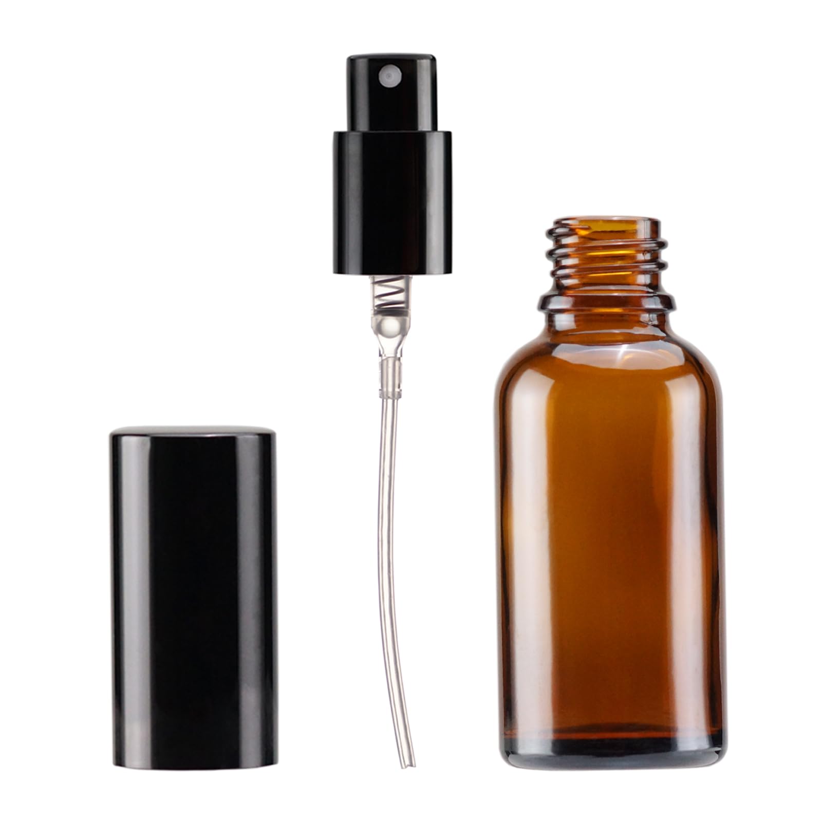 Yizhao Amber Glass Spray Bottles 1Oz, With Small Fine Mist Spray, Metal Cap, Refillable For Essential Oil,Travel,Cleaning,Perfum