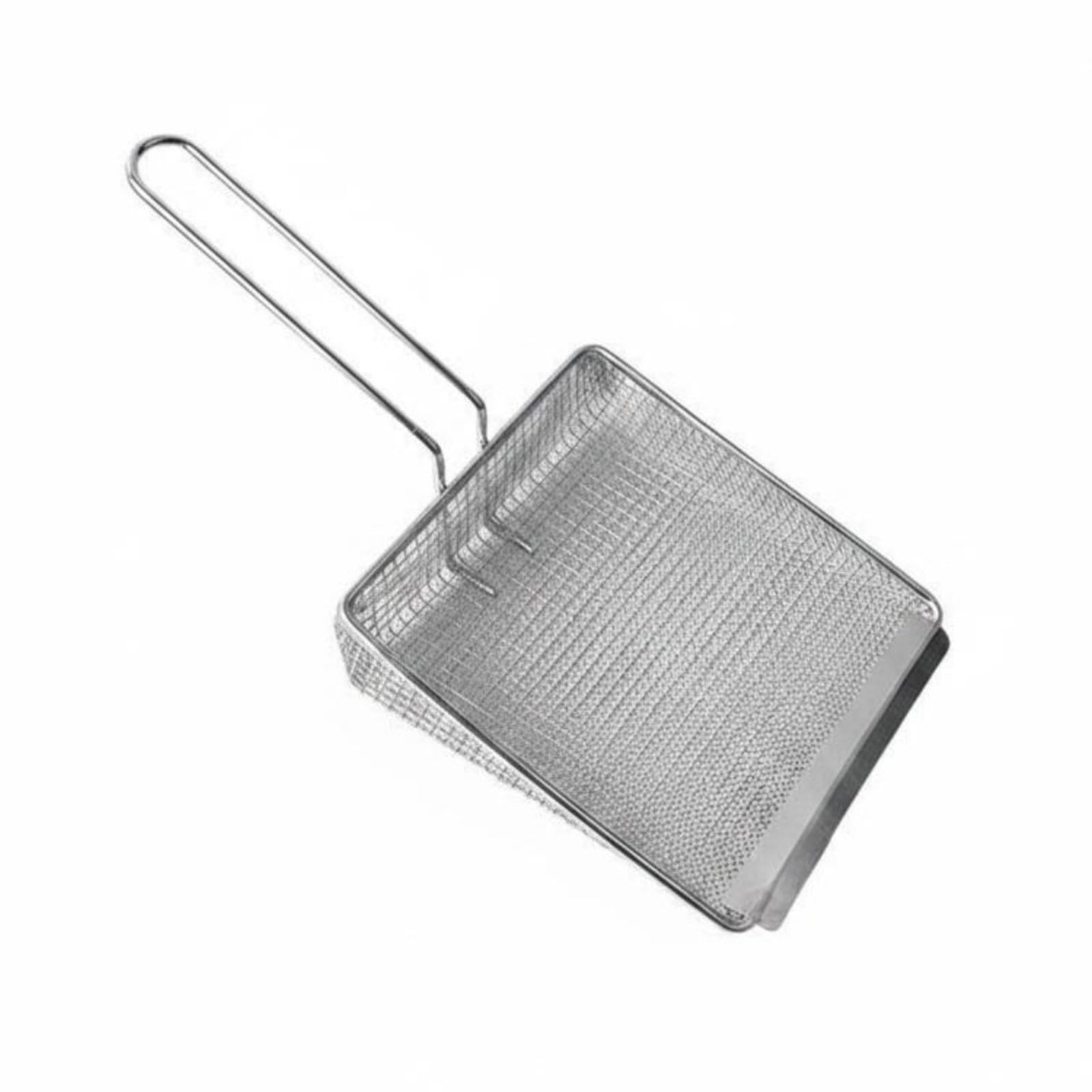 Enakshi Easy To Clean Stainless Steel Fryer Basket Heat Resistant Square Fry Basket Reusable Fried Food Strainer Quick Draining 