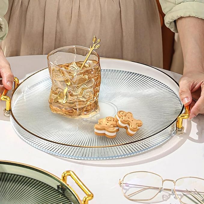 Luteti Creative Snack Storage Trays Fruit Plates Jewelry Storage Tray Perfume Containers Cosmetic Tray Home Decor Tea Set Organi