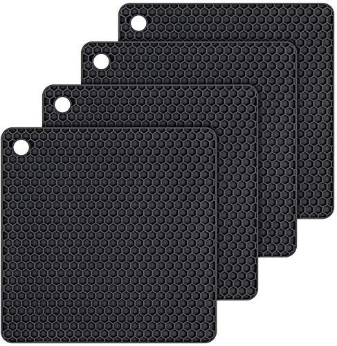 Silicone Trivets Mats, Silicone Hot Mats Set, Silicone Hot Pads, Silicone Pot Mat For Countertop, Trivet Pads Heat Resistant, Ta