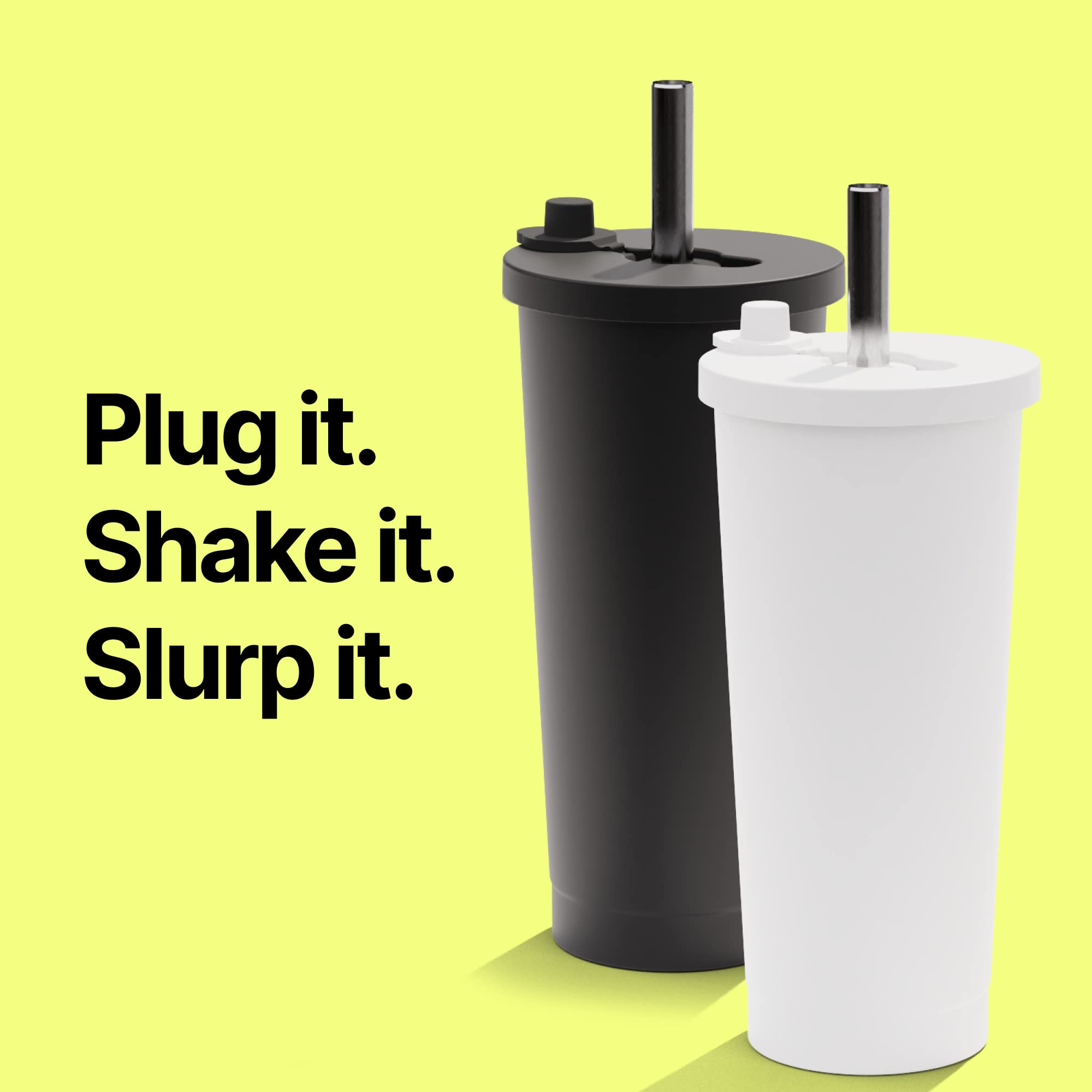 Dodoko 25Oz Stainless Steel Reusable Boba Cup And Smoothie Tumbler Vacuum Insulated | Travel Friendly And Leakproof With Wide Co