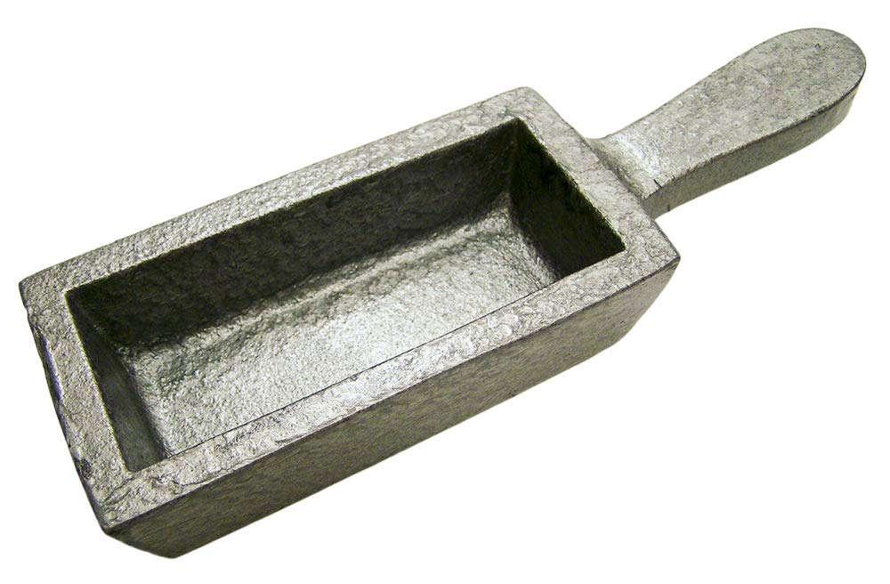 80 oz Gold Bar Loaf Cast Iron Ingot Mold  Scrap Silver 40 oz  Copper AluminumKilnFurnace11/4 deep & at The top its 13/4