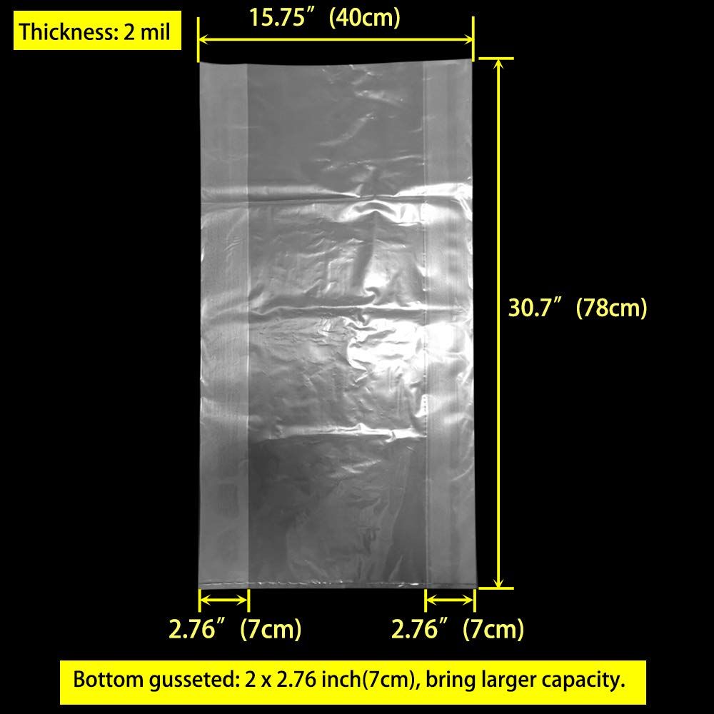 Belinlen 25 Pack 5 Gallon Bucket Liner Bags For Marinating And Brining, Great For Storage Food, Heavy Duty Leak Proof (2 Mil)